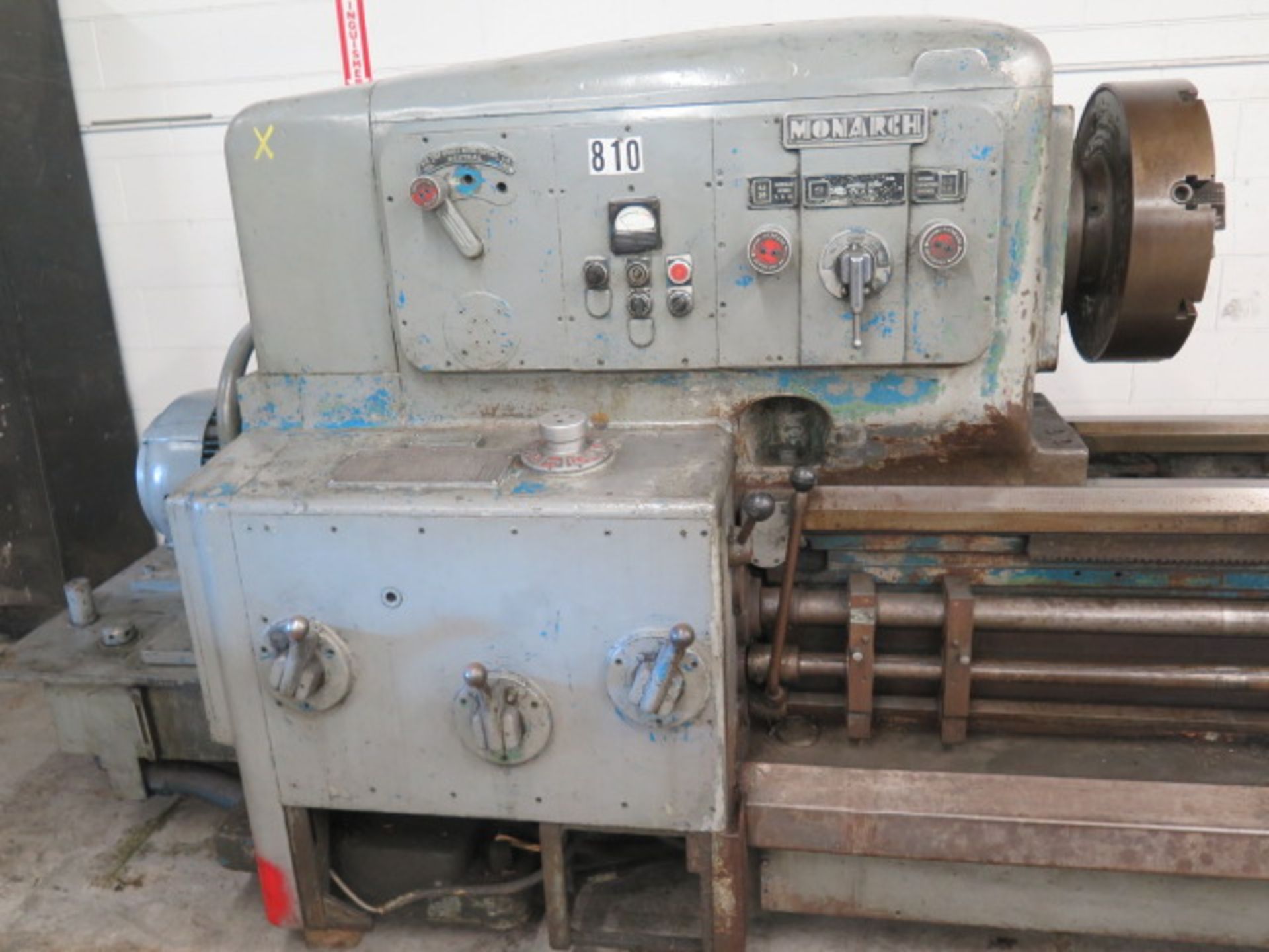 Monarch 31” x 200” Lathe s/n 49191 w/ Adjustable RPM, 3” Thru Spindle Bore, Inch Threading, - Image 4 of 14