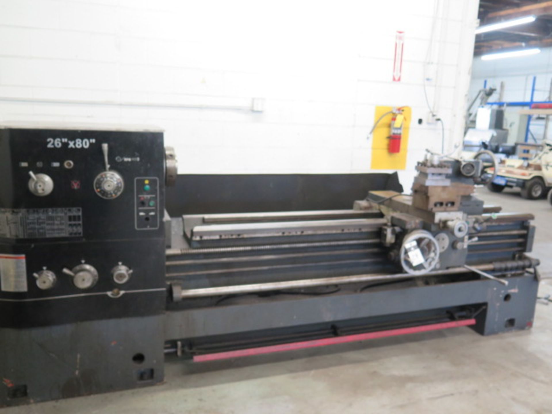 2015 Import 26” x 80” Geared Head Gap Bed Lathe (FOR PARTS) w/ 4 3/8” Thru Spindle Bore - Image 2 of 9