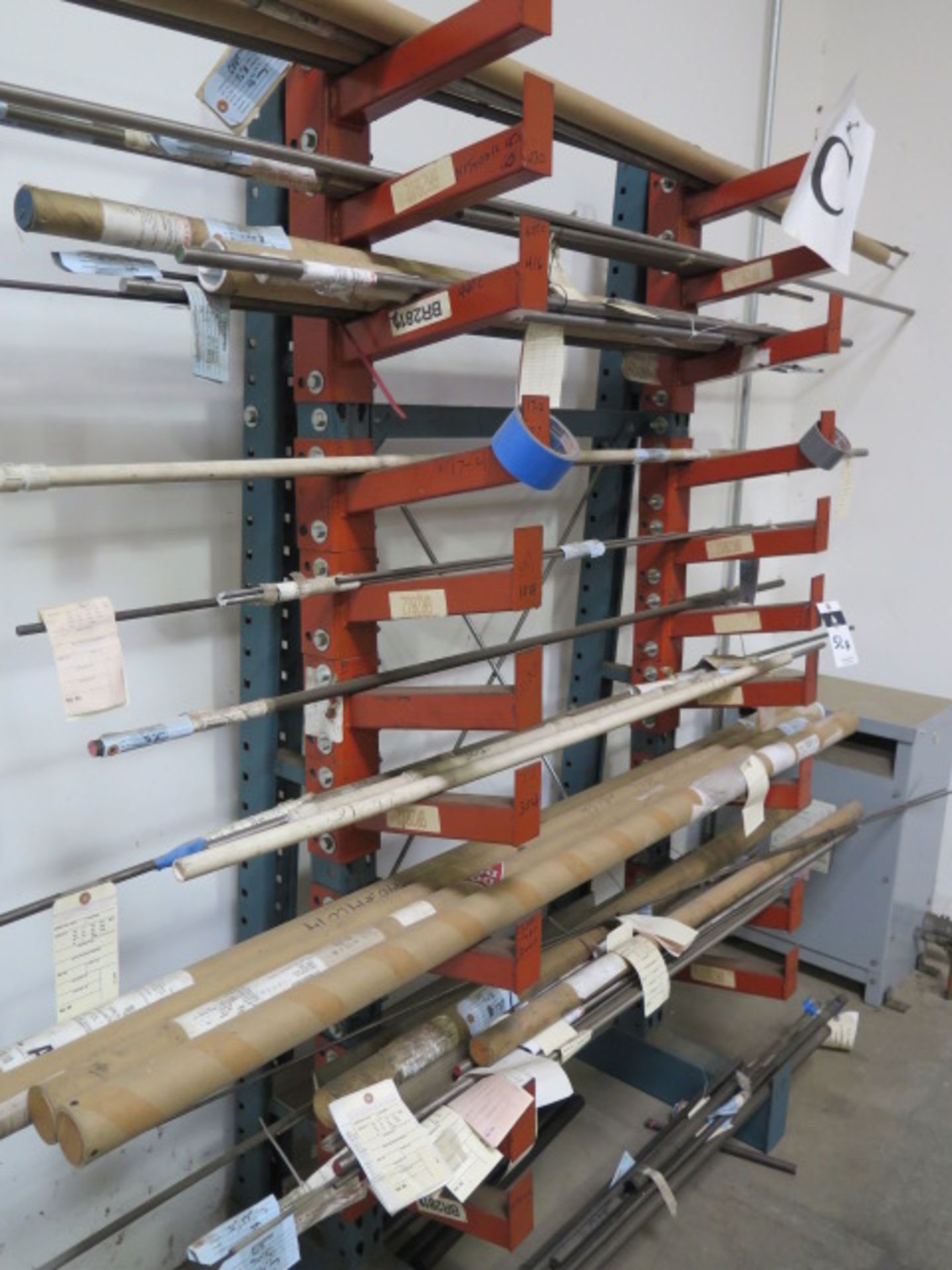 Cantilever Material Rack w/ Misc Bar Stock - Image 5 of 5