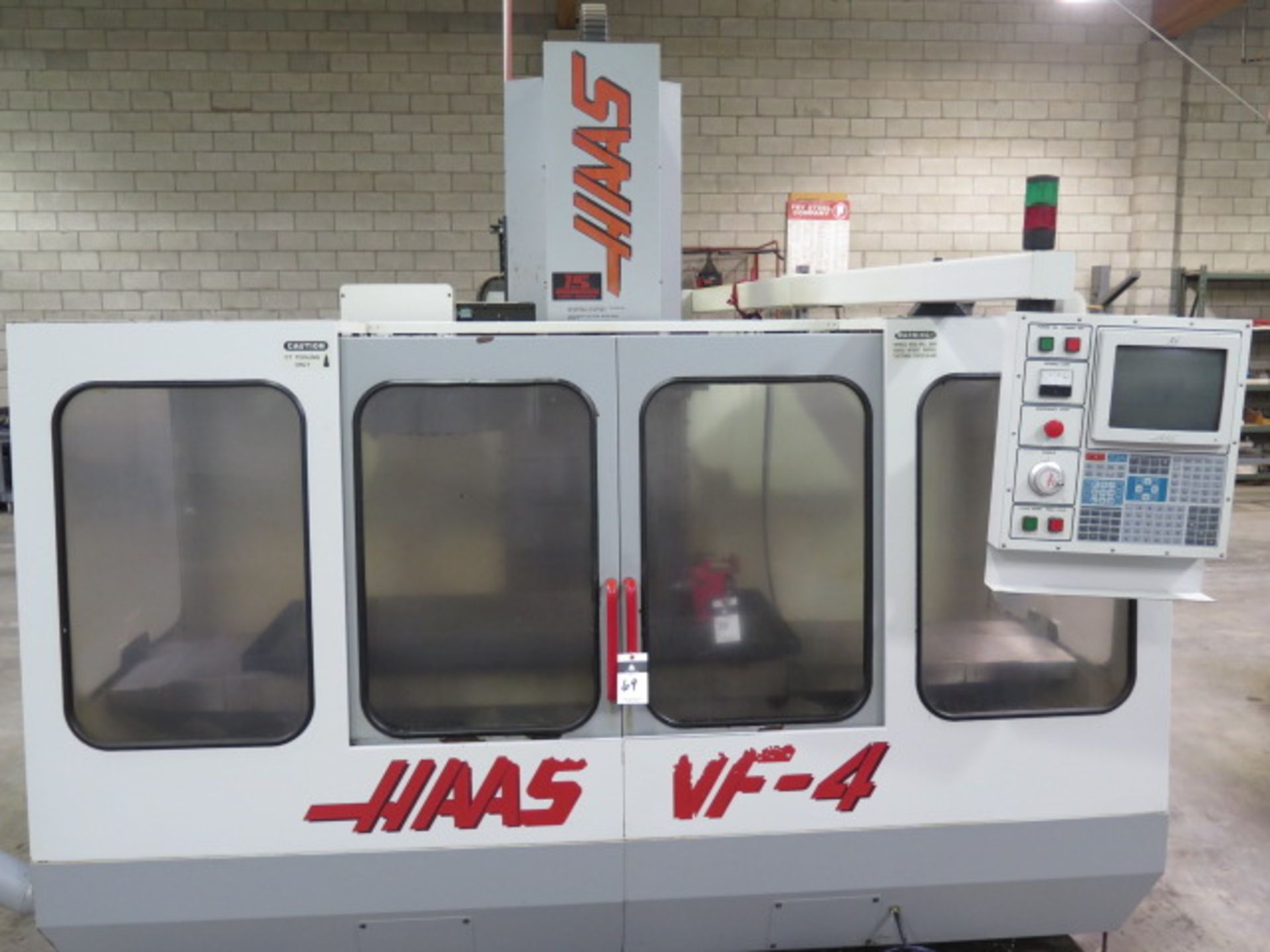 1995 Haas VF-4 4-Axis CNC Vertical Machining Center s/n 5900 w/ Haas Controls, 20-Statioon ATC,