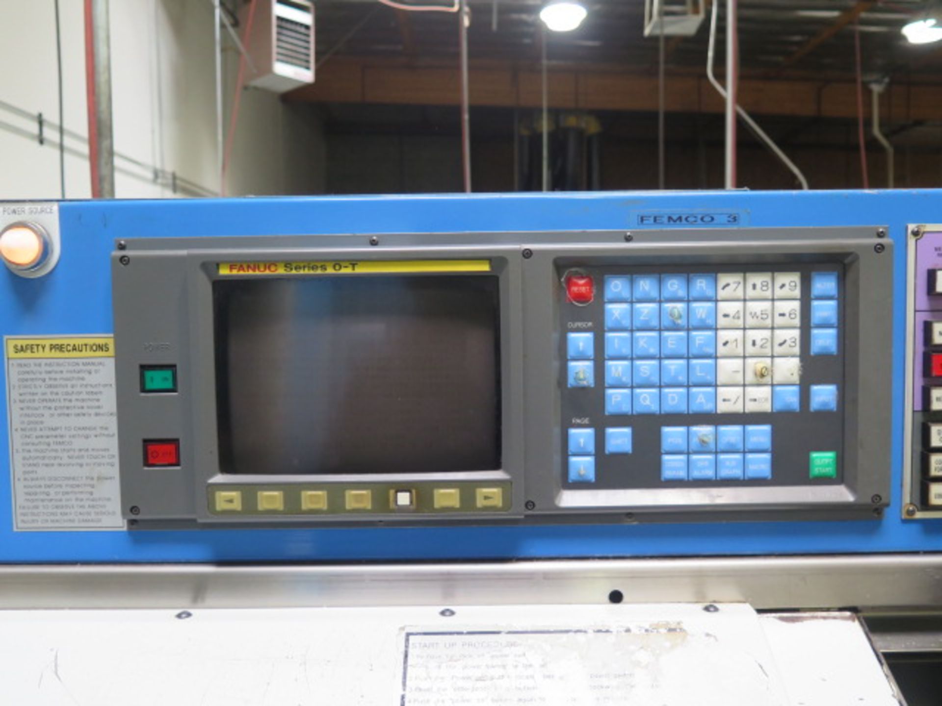 1997 Femco Durga-25E CNC Turning Center s/n L5E0548 w/ Fanuc Series 0-T Controls, Tool Presetter, - Image 8 of 15