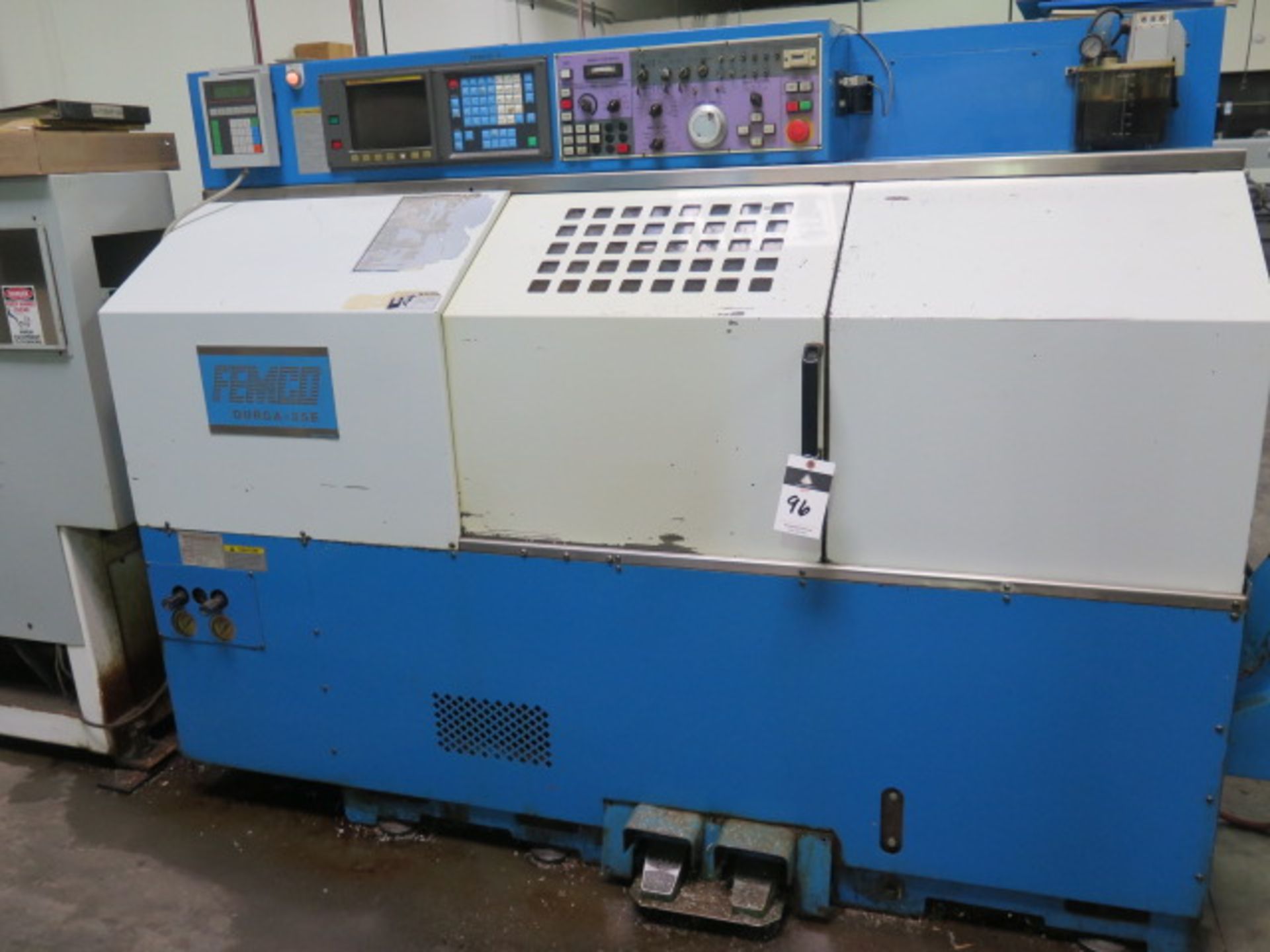 1997 Femco Durga-25E CNC Turning Center s/n L5E0548 w/ Fanuc Series 0-T Controls, Tool Presetter,