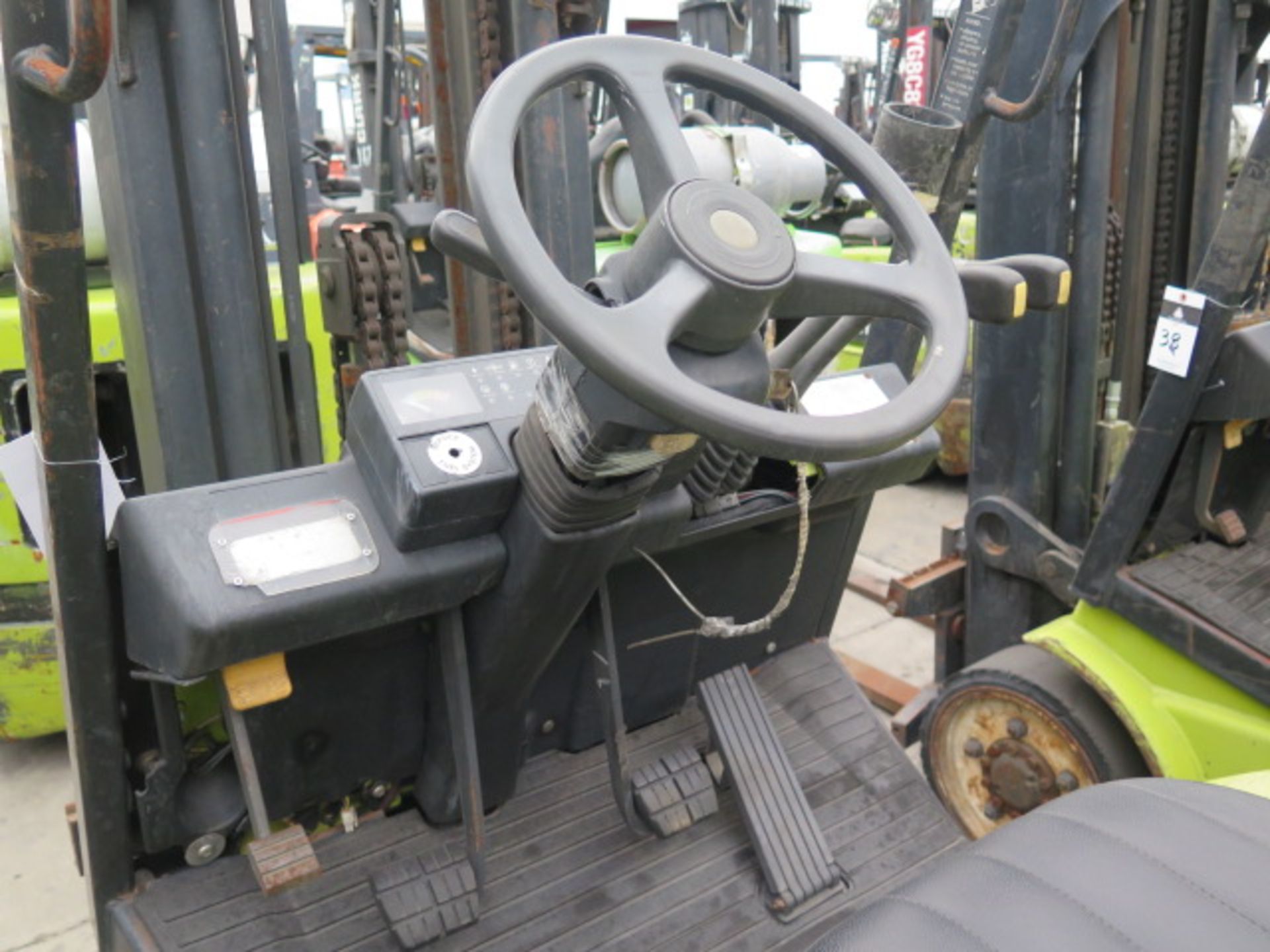 Clark CGC25 5000 Lb Cap LPG Forklift s/n C365L-0161-9484FB w/ 3-Stage Mast, 189” Lift Height, - Image 8 of 11