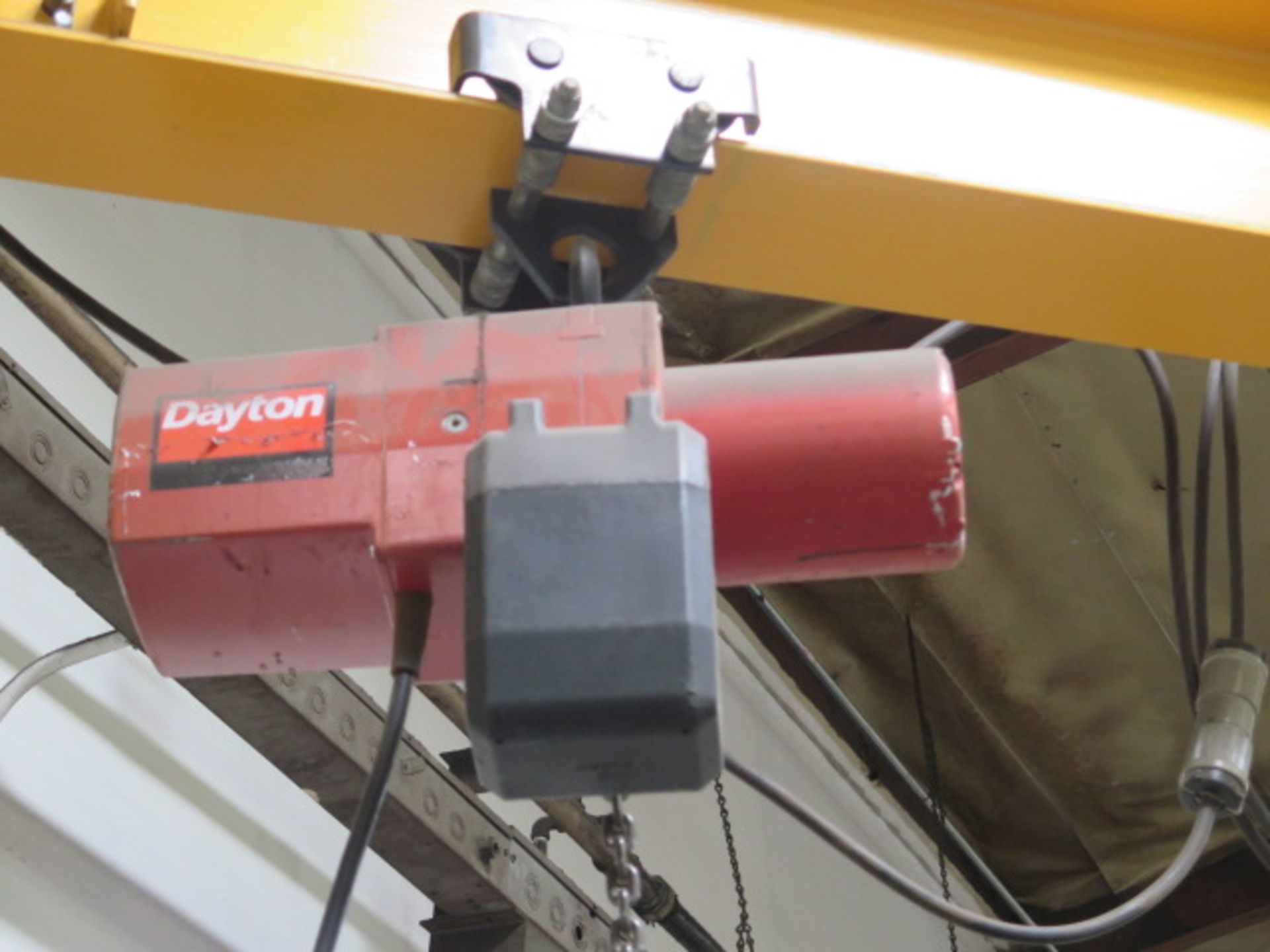 1-Ton Floor Mounted Jib Hoist w/ Dayton 1-Ton Electric Hoist - Image 4 of 6