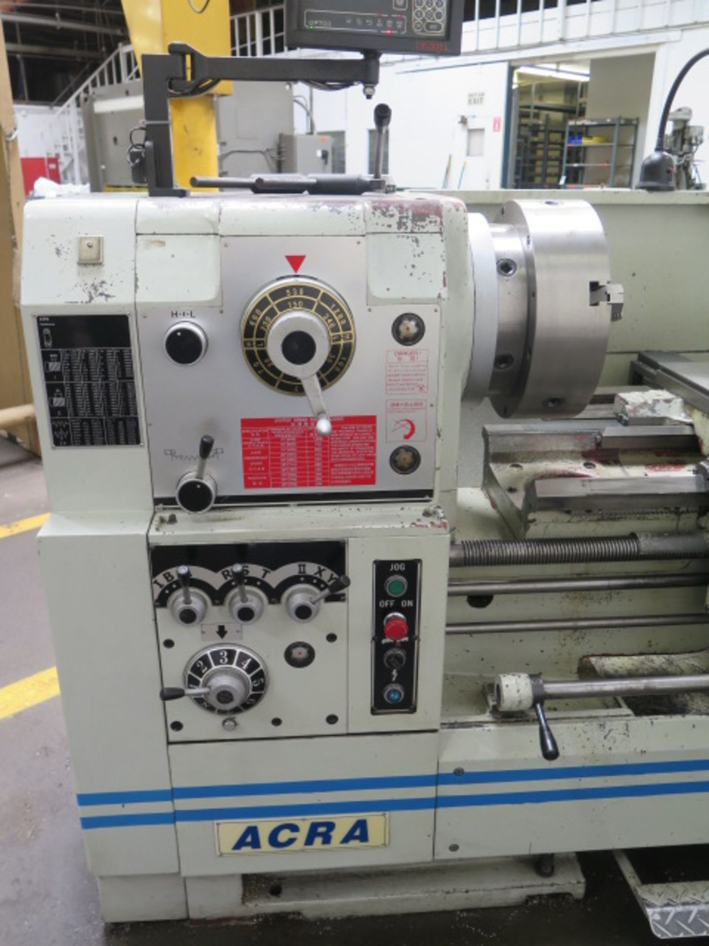 2009 Acra 2290 22" x 90" Geared Head Gap Bed Lathe s/n CH08984 w/ Newall DP700 Programmable DRO, - Image 3 of 12