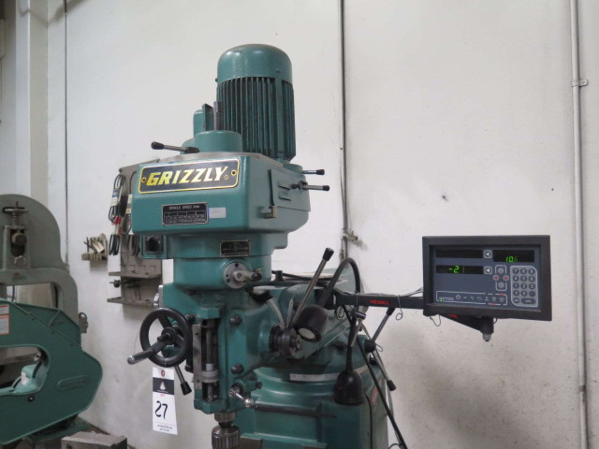 2012 Grizzly mdl. G9904 Vertical Mill s/n 4120467 w/ Newall DP700 Programmable DRO, 78-4800 RPM, - Image 3 of 11