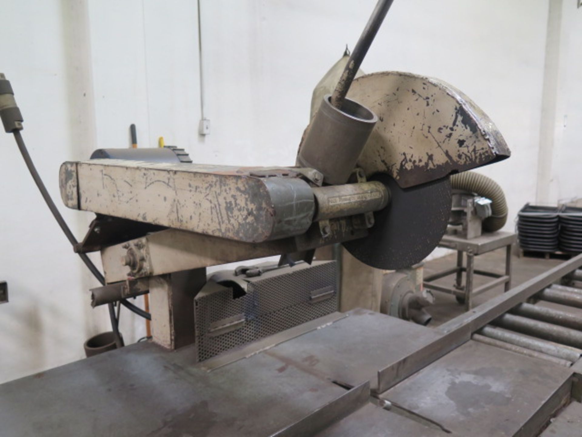 Poly Products 16" Abrasive Cutoff Saw w/ 3Hp Motor, Conveyor - Image 2 of 4