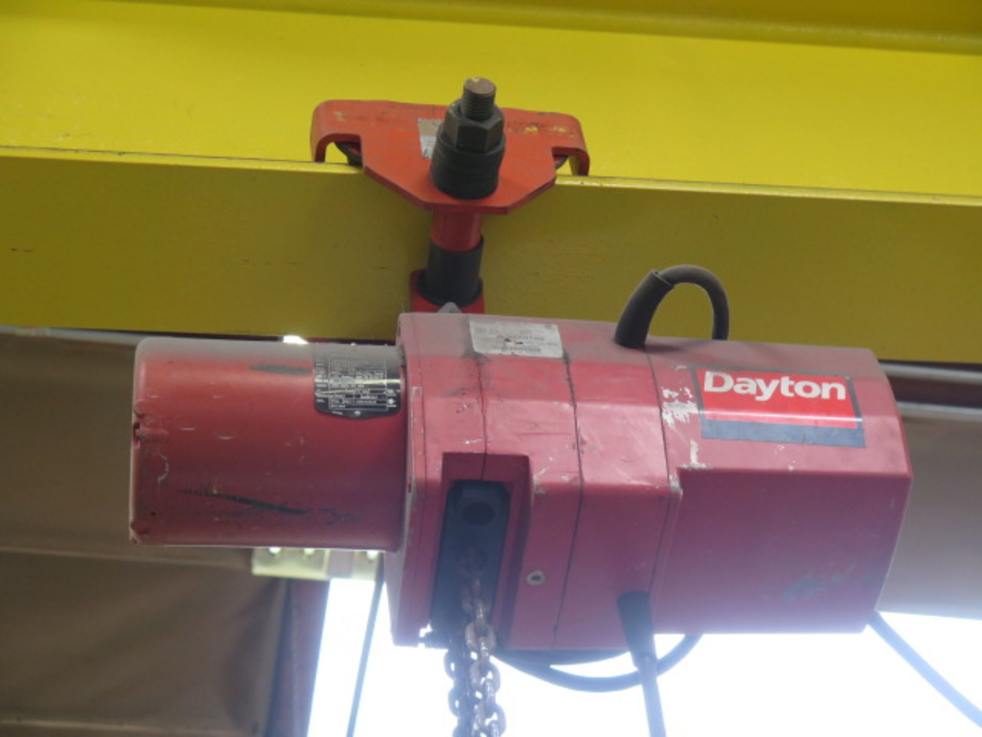 1-Ton Floor Mounted Jib Hoist w/ Dayton 1-Ton Electric Hoist - Image 3 of 6