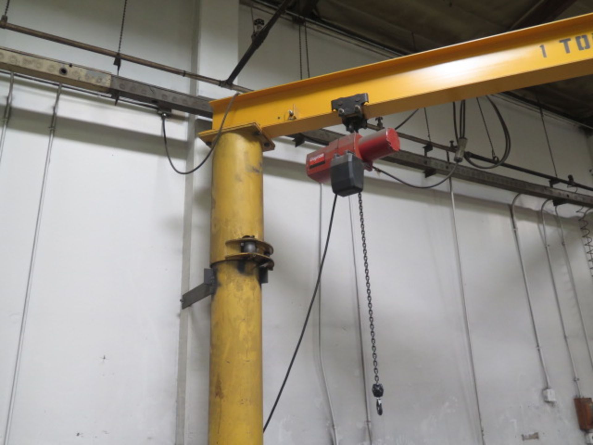 1-Ton Floor Mounted Jib Hoist w/ Dayton 1-Ton Electric Hoist - Image 3 of 6