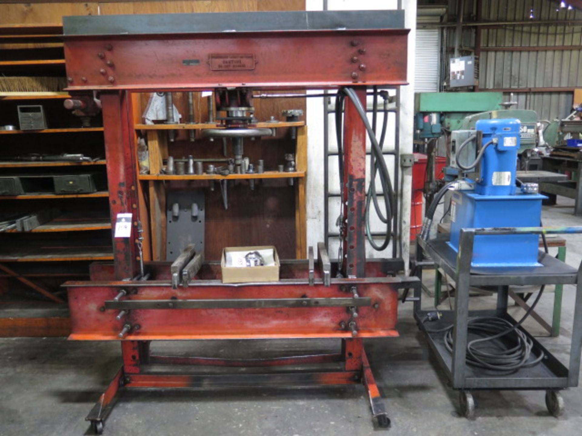 Manley Mfg 60 Ton Hydraulic H-Frame Press s/n 190-67137B w/ Vickers Hydraulic Unit