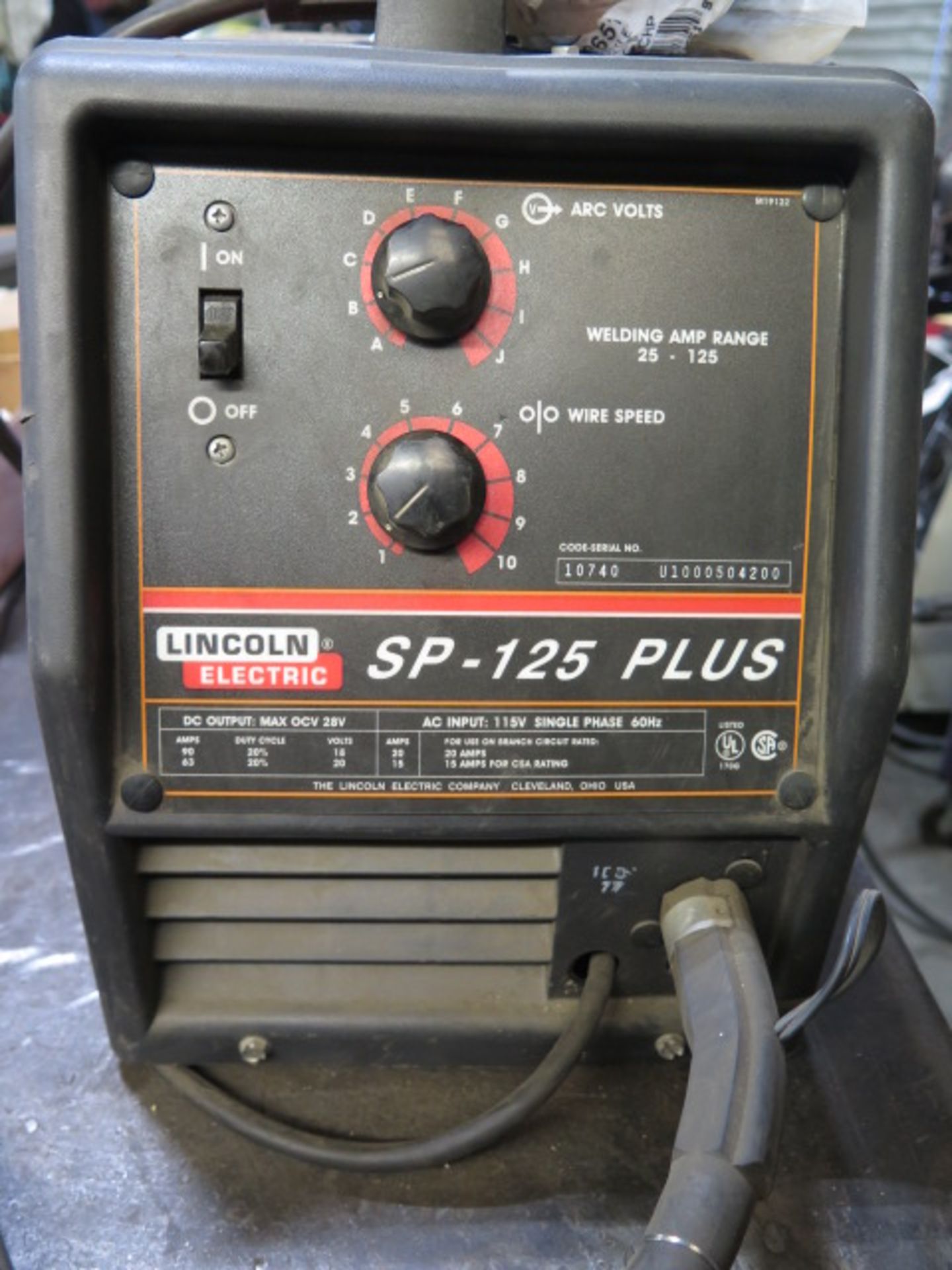 Lincoln SP-125 PLUS 110 Volt Arc Welding Power Source - Image 3 of 3