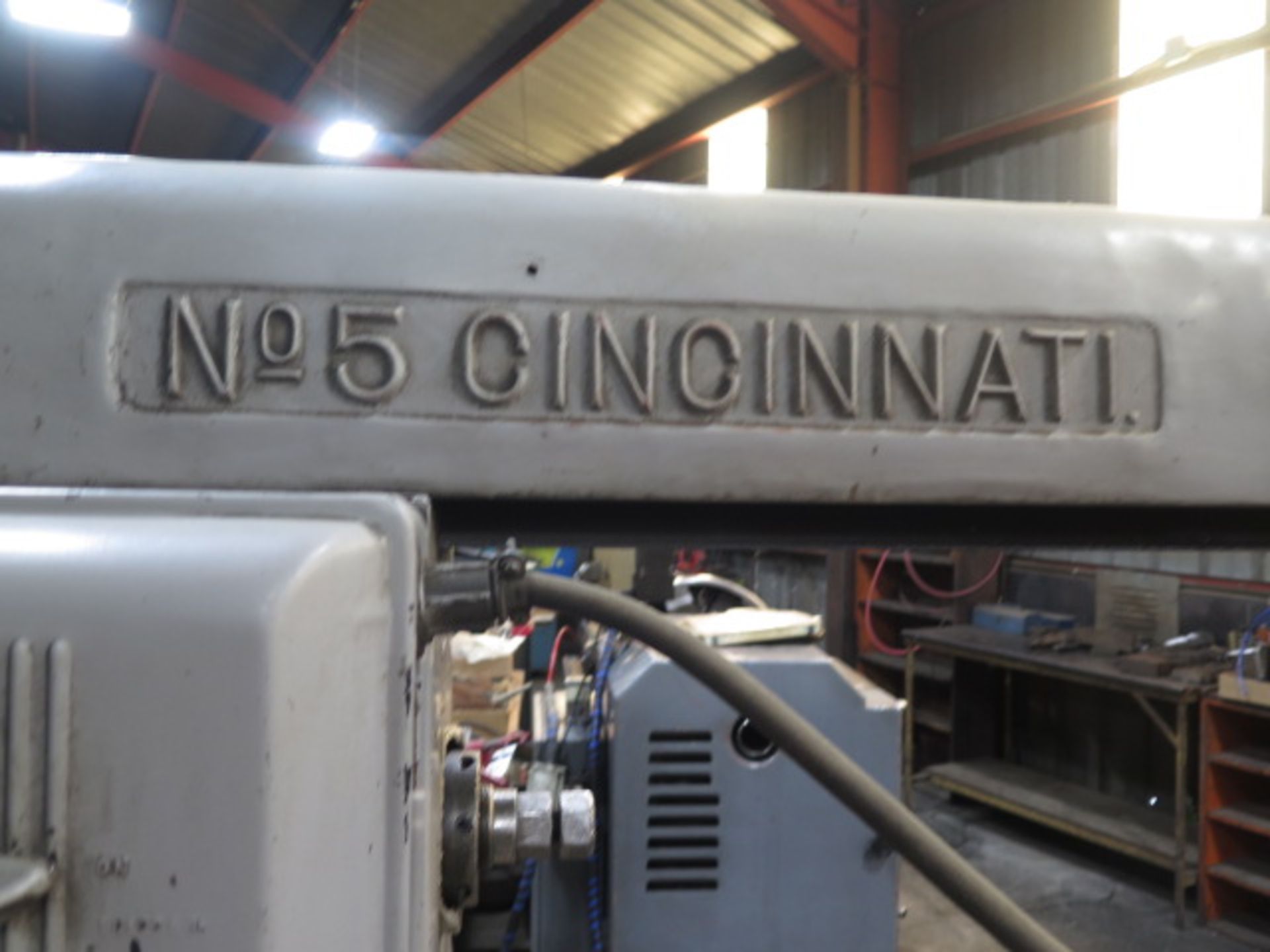 Cincinnati No. 5 Horizontal Mill w/ 16-443 RPM, 50-Taper Spindle, Universal Vertical Milling Head, - Image 8 of 8