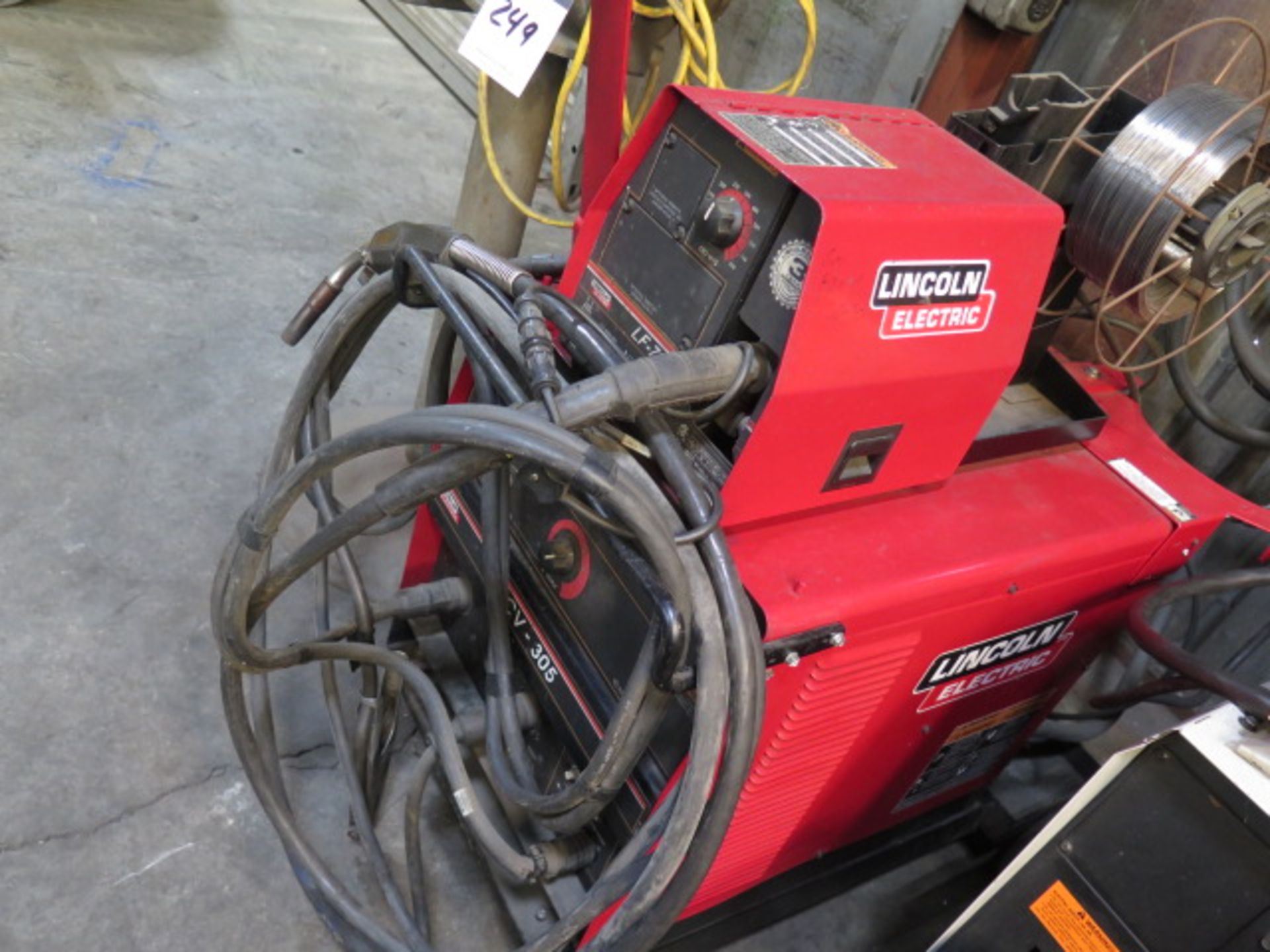 Lincoln CV-305 Arc Welding Power Source w/ LF-72 Wire Feeder - Image 2 of 7