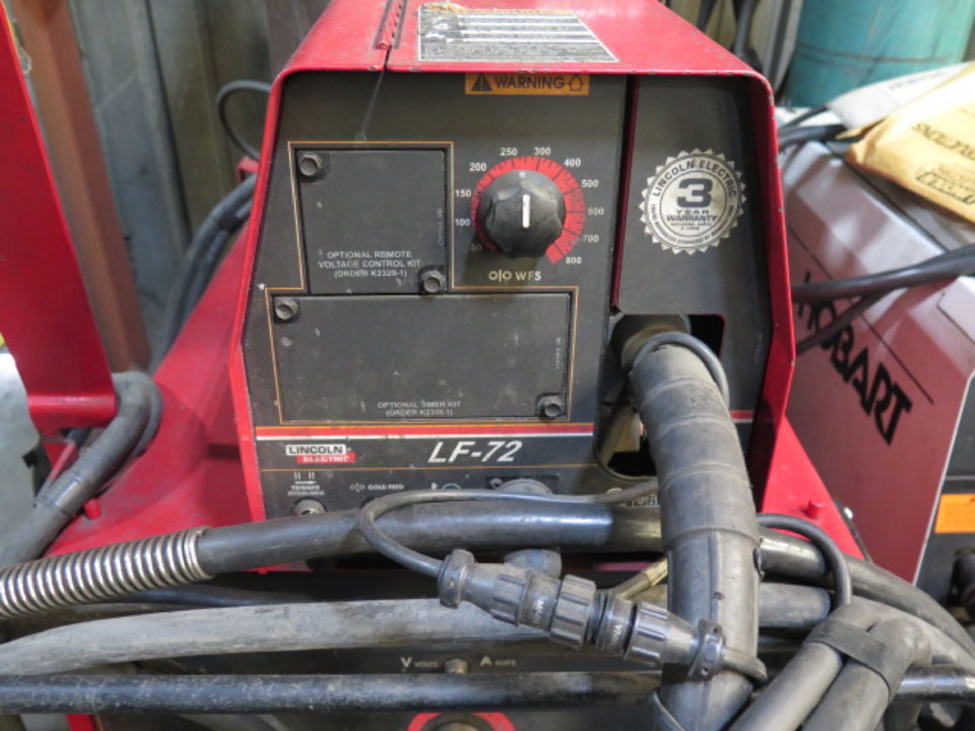 Lincoln CV-305 Arc Welding Power Source w/ LF-72 Wire Feeder - Image 4 of 7