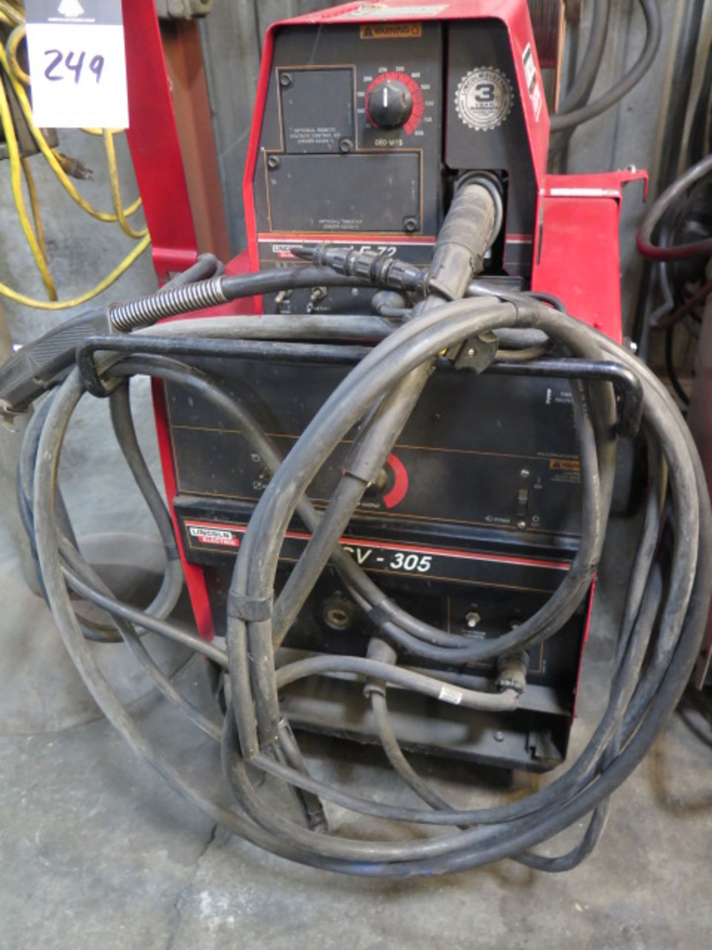 Lincoln CV-305 Arc Welding Power Source w/ LF-72 Wire Feeder