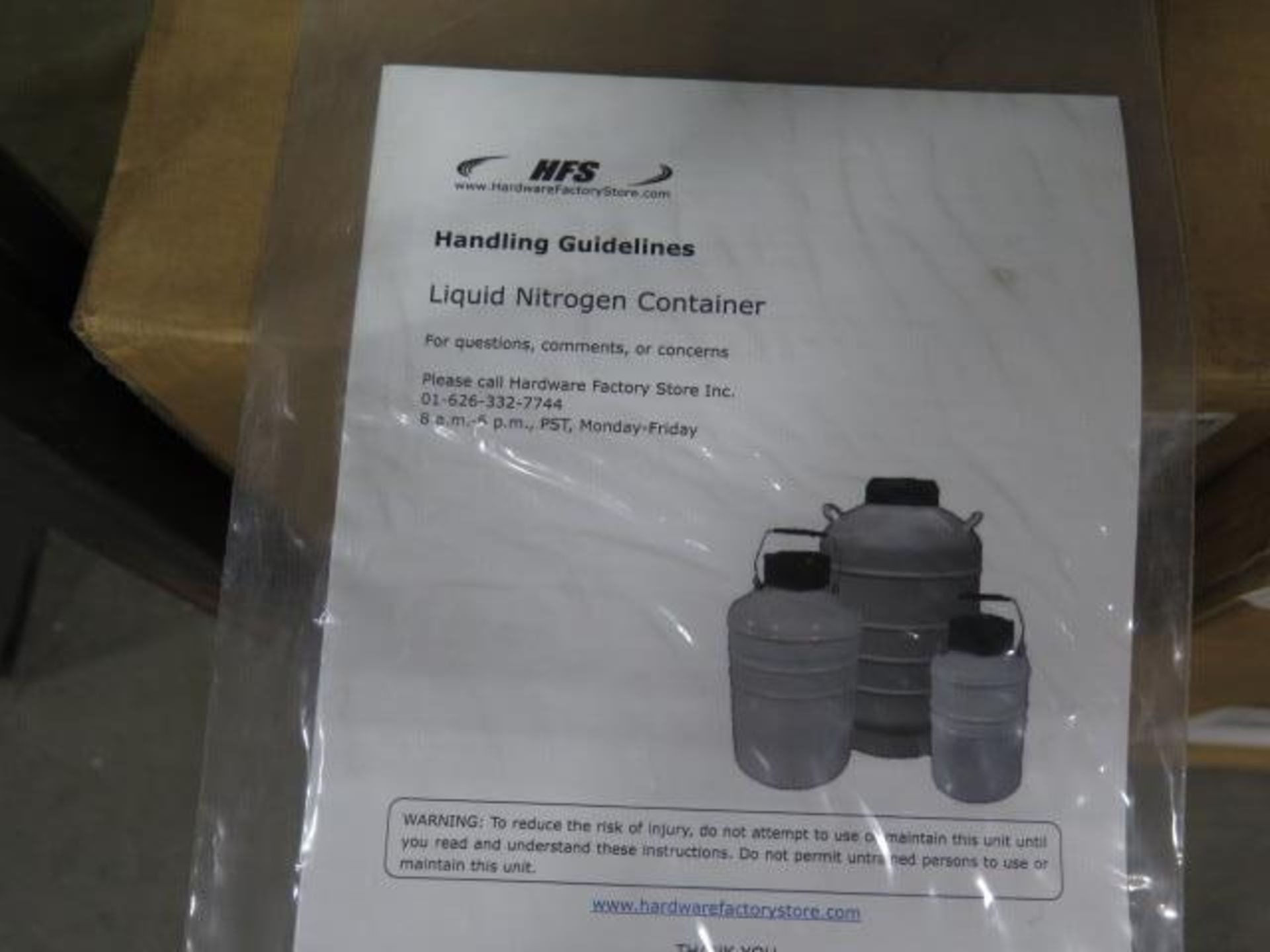 HFS Liquid Nitroges Cryogenic Containers (2) - Image 4 of 4