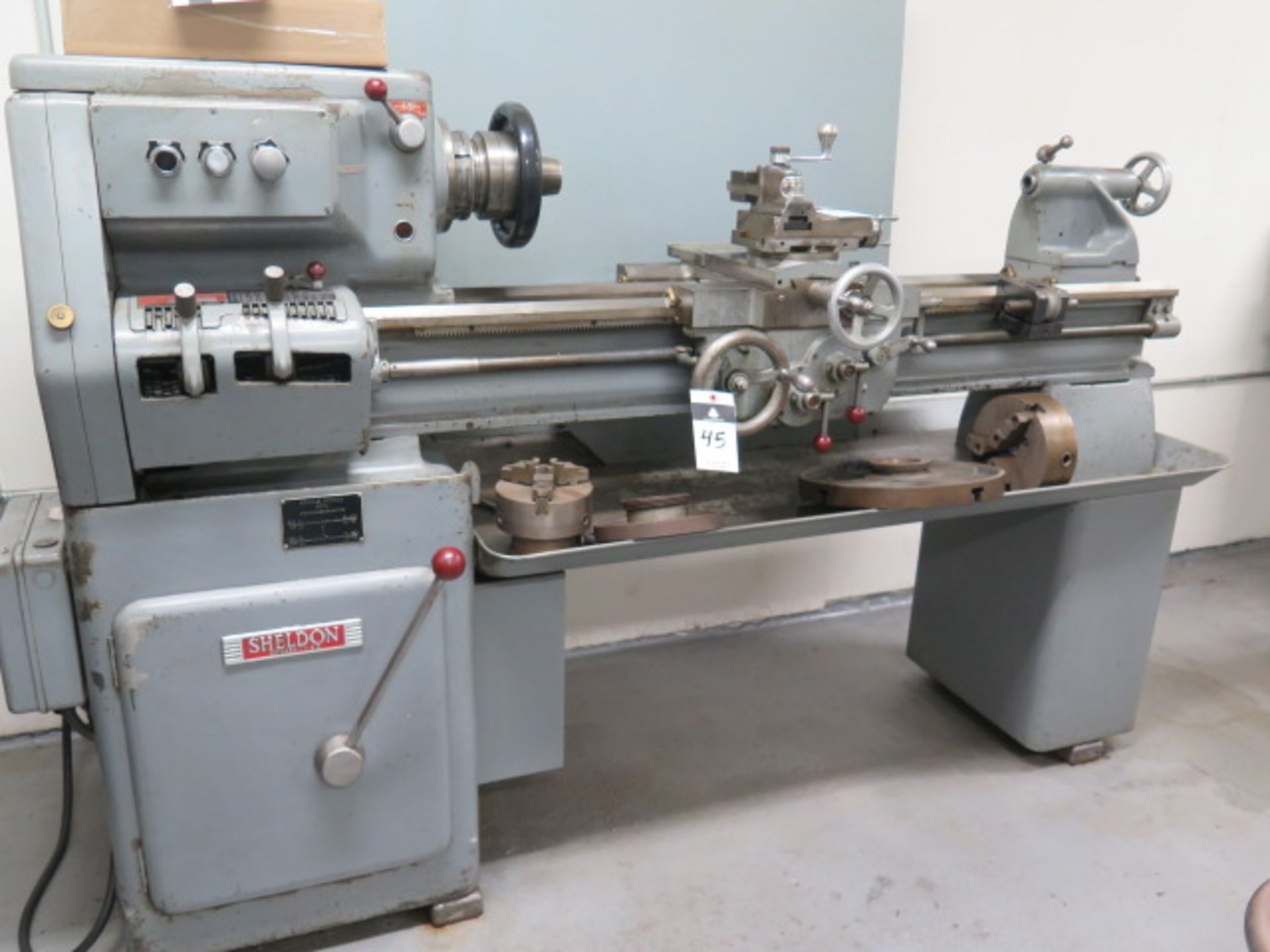 Sheldon GR-72-P 15” x 42” Lathe s/n GR-25883 w/ 45-1250 RPM, Inch Threading, Tailstock, 5C Speed