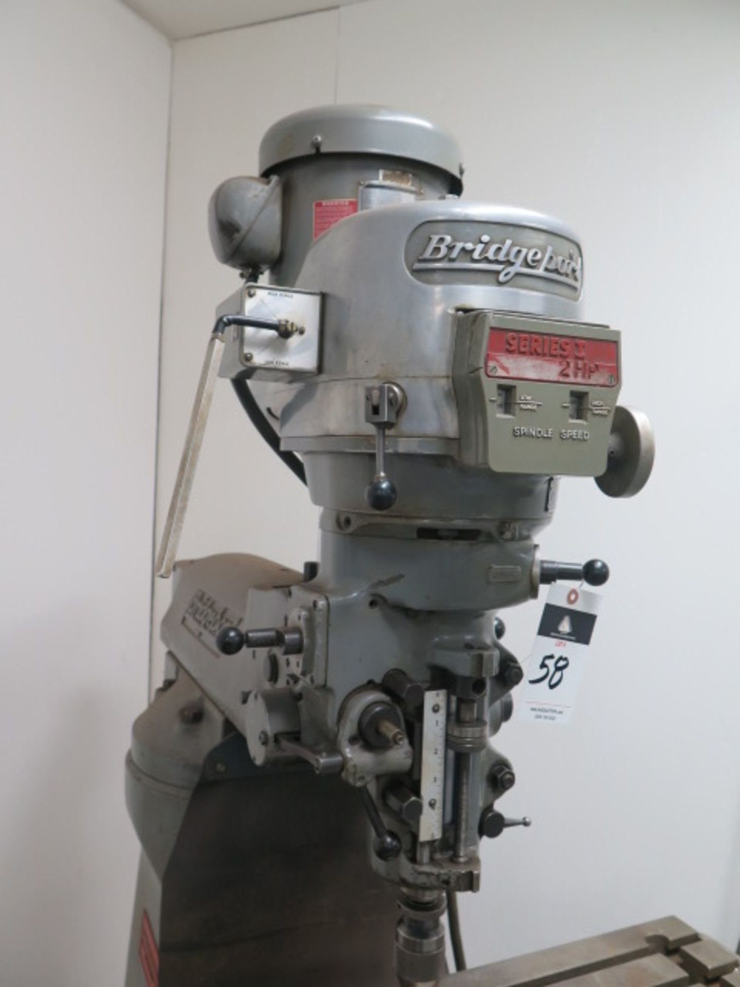 Bridgeport Series 1 – 2Hp Vertical Mill s/n 211585 w/ 60-4200 Dial Change RPM, Power Feed, 9” x - Image 3 of 5