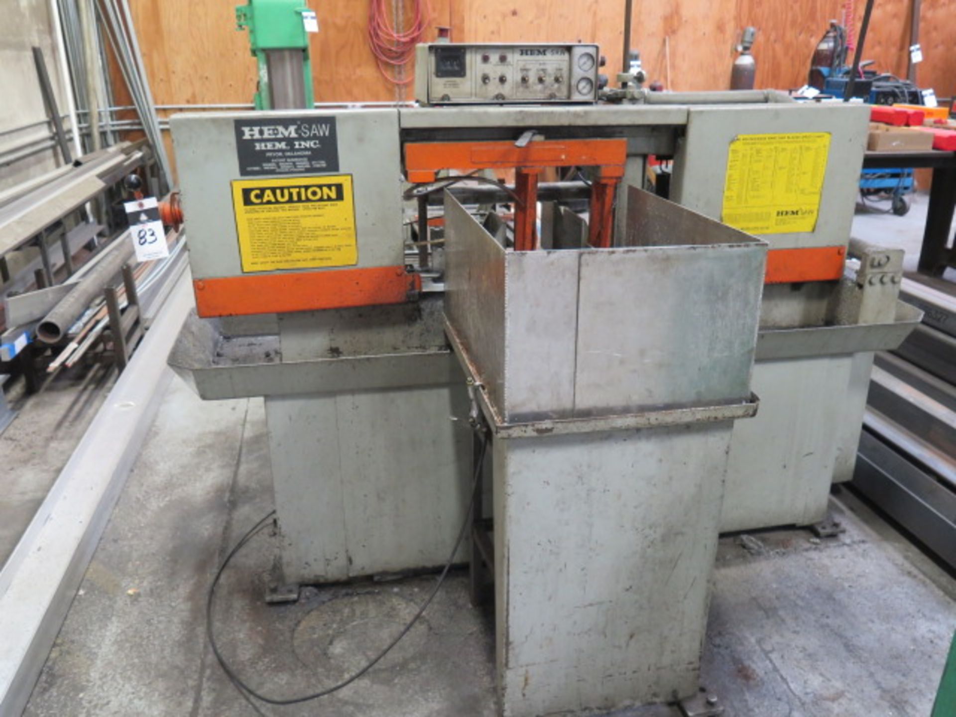 HEM Saw mdl. 750A 10” Automatic Horizontal Band Saw s/n 234885 w/ Pneumatic Clamping and Feed,