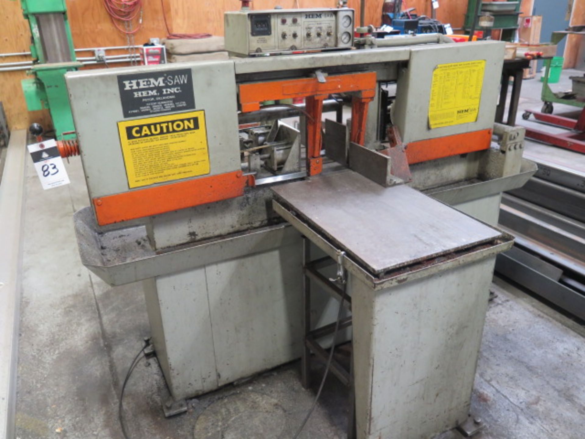 HEM Saw mdl. 750A 10” Automatic Horizontal Band Saw s/n 234885 w/ Pneumatic Clamping and Feed, - Image 2 of 8