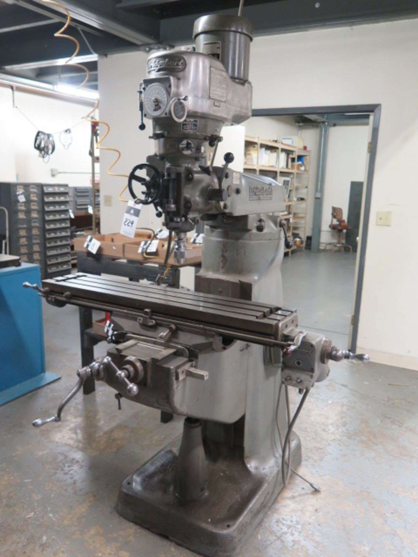 Bridgeport Vertical Mill s/n 151063 w/ 2Hp Motor, 60-4200 Dial Change RPM, Chrome Ways, Power - Image 2 of 7