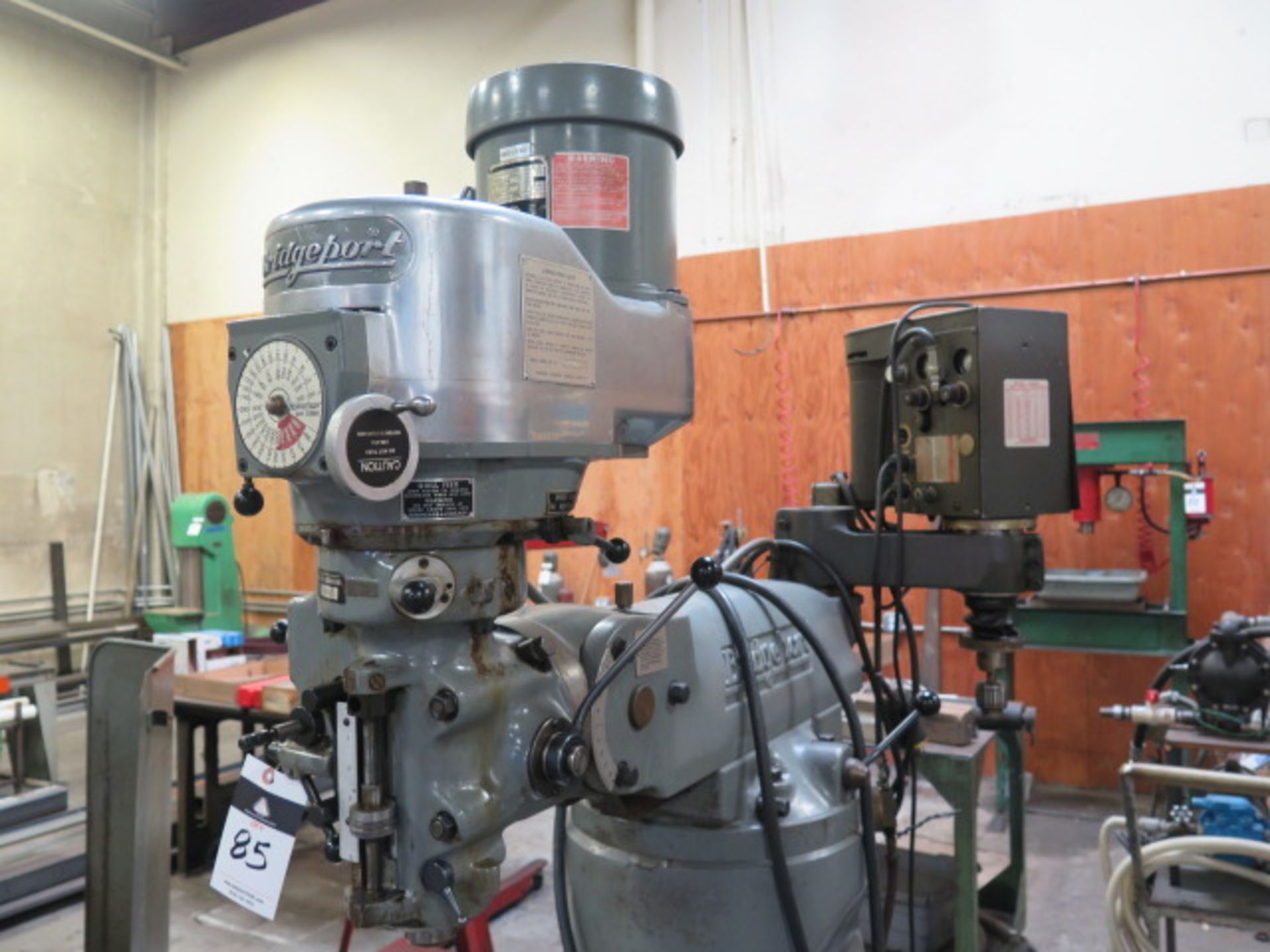 Bridgeport Vertical Mill s/n 160565 w/ 1.5Hp Motor, 60-4200 Dial Change RPM, Chrome Ways, Dumore - Image 3 of 12