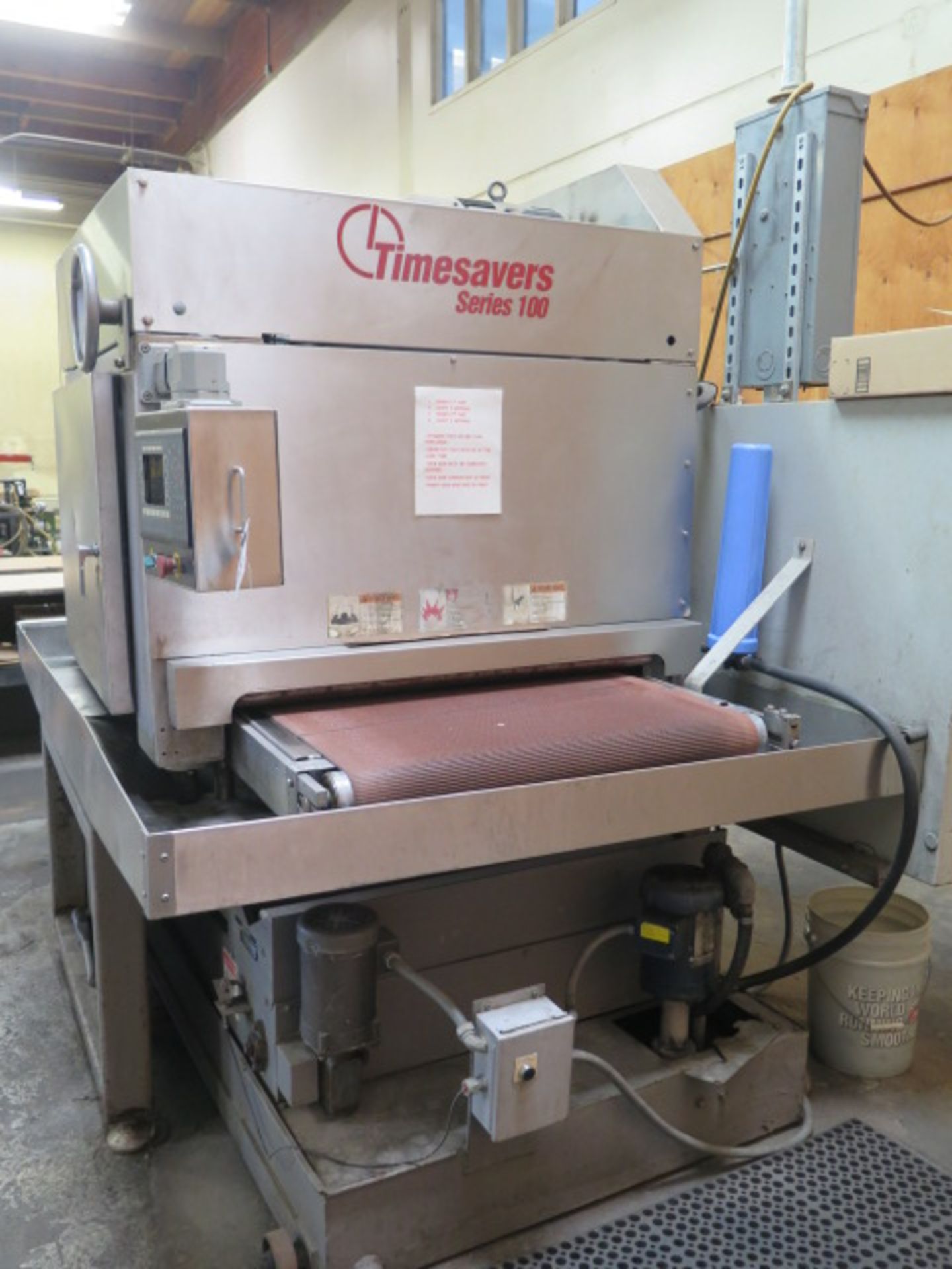 Timesavers mdl. 137-2HDMW 2-Head 36” Wet Belt Grainer s/n 27921 w/ Timesavers E700 Digital Controls, - Image 2 of 9