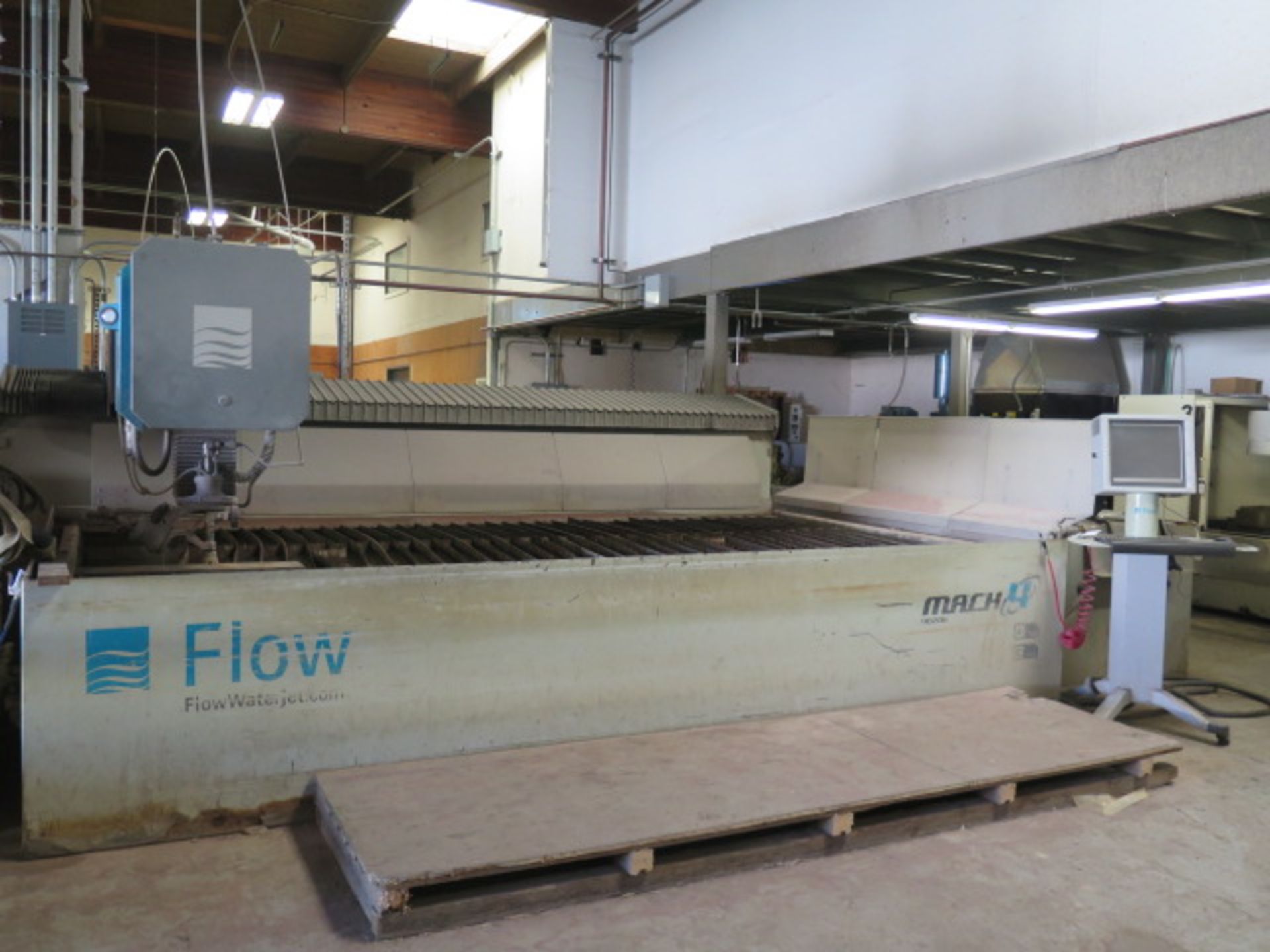 2011 Flow Mach-4 4020b XD Dynamic 5-Axis Flying Bridge CNC Waterjet Contour Machine s/n 23340 w/