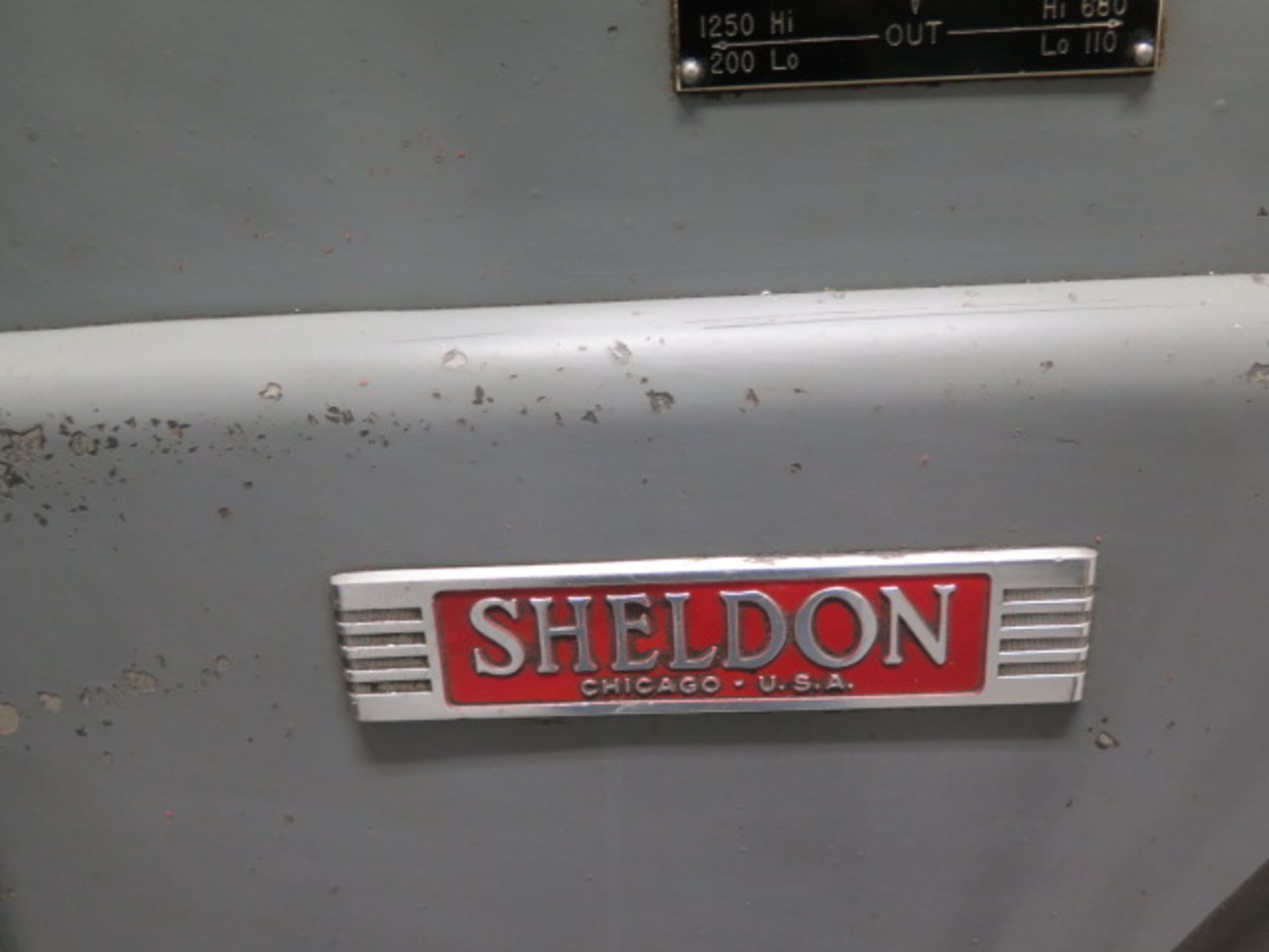 Sheldon GR-72-P 15” x 42” Lathe s/n GR-25883 w/ 45-1250 RPM, Inch Threading, Tailstock, 5C Speed - Image 7 of 7