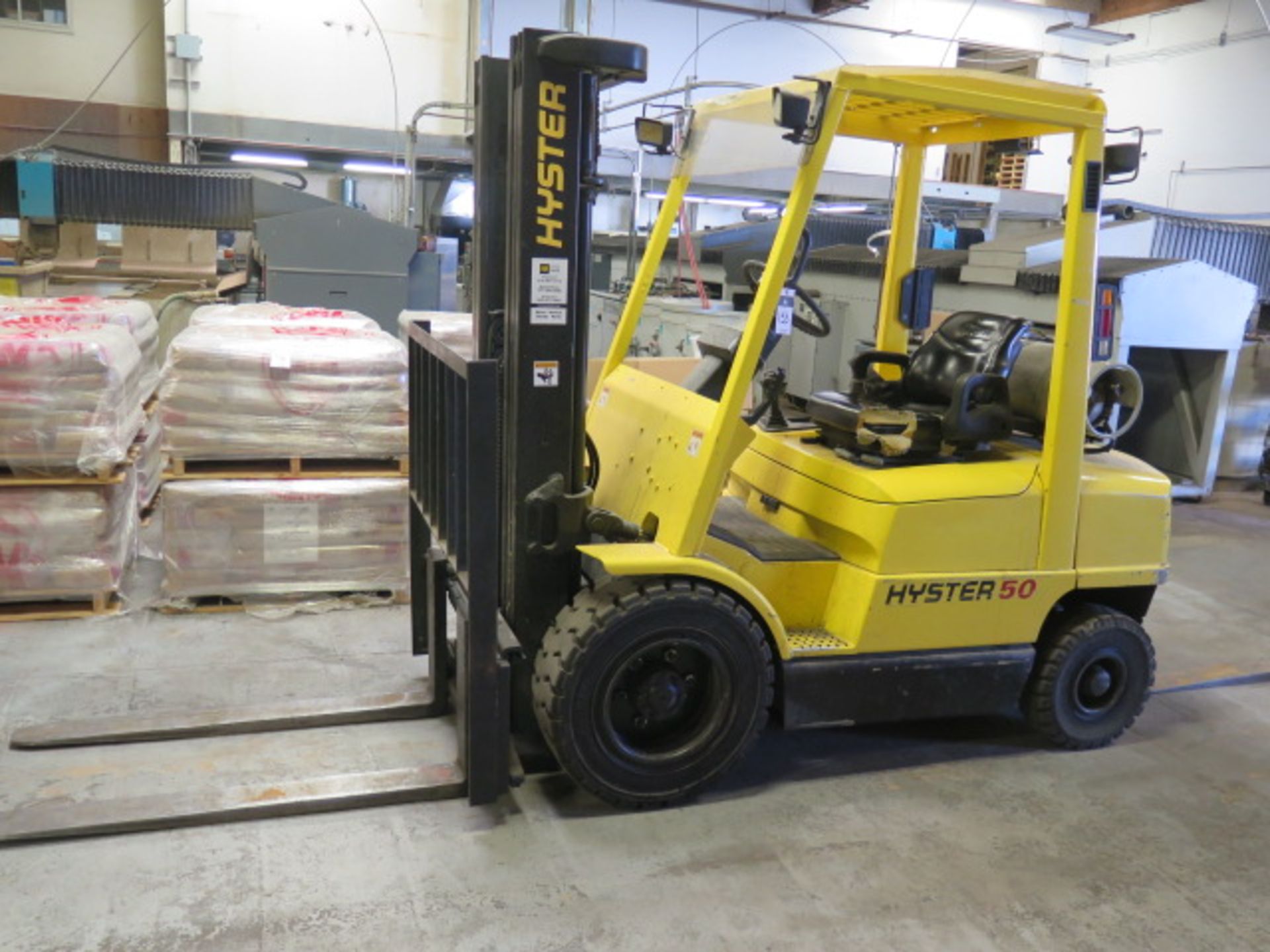 Hyster H50XM 5000 Lb Cap LPG Forklift s/n D177B34178Z w/ 3-Stage Mast, 185” Lift Height, Monotrol