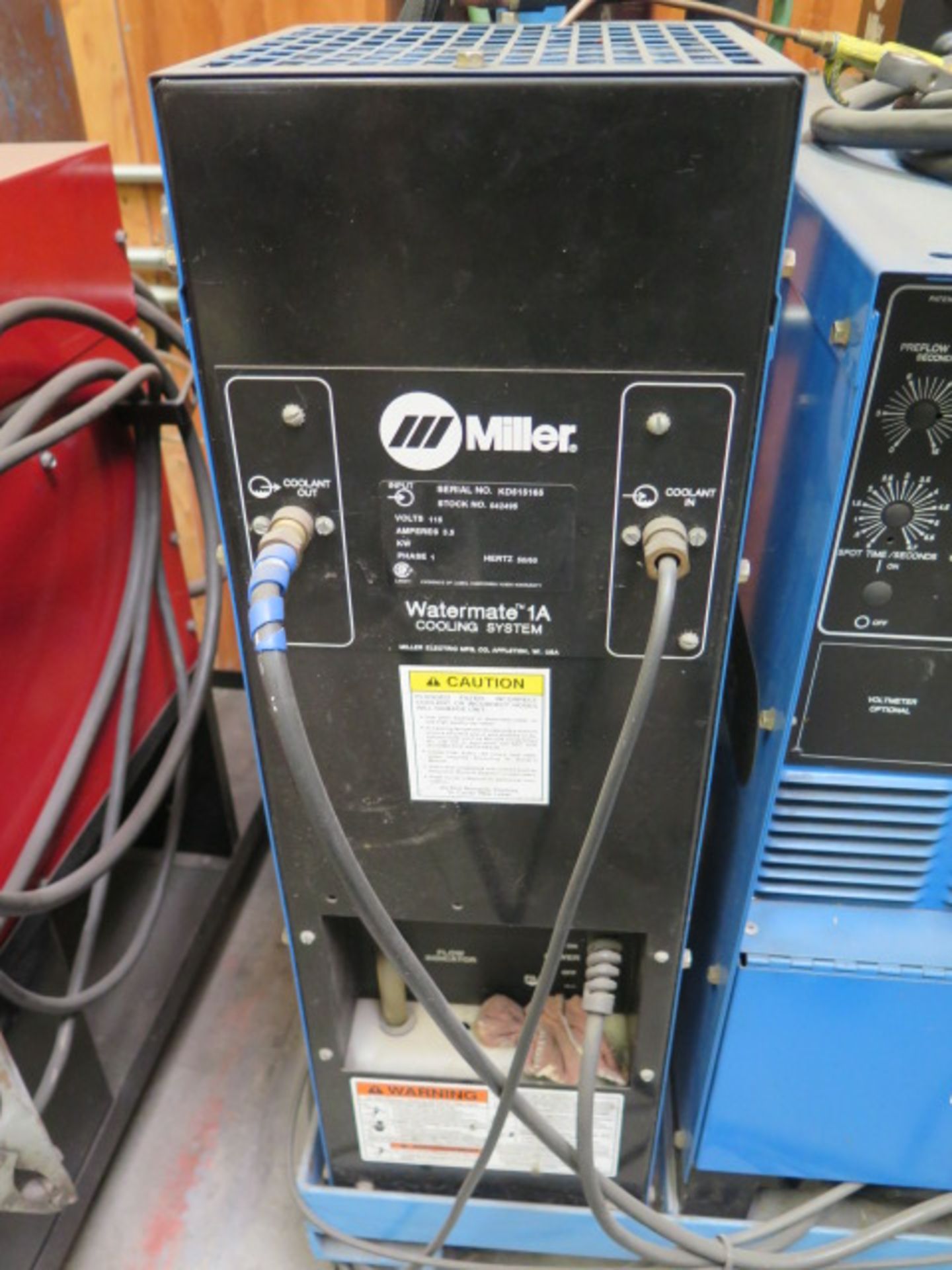 Miller Syncrowave 250 CC-AC/DC Arc Welding Power Source s/n KD474664 w/ Miller Coolmate 1A Cooling - Image 5 of 7