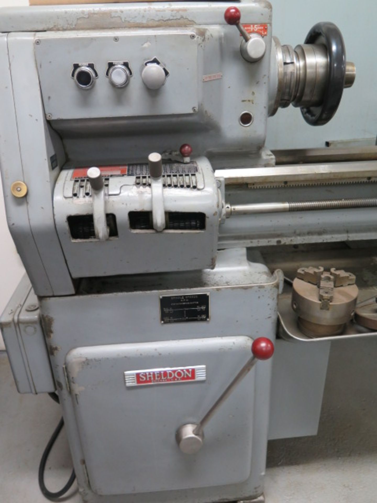 Sheldon GR-72-P 15” x 42” Lathe s/n GR-25883 w/ 45-1250 RPM, Inch Threading, Tailstock, 5C Speed - Image 3 of 7