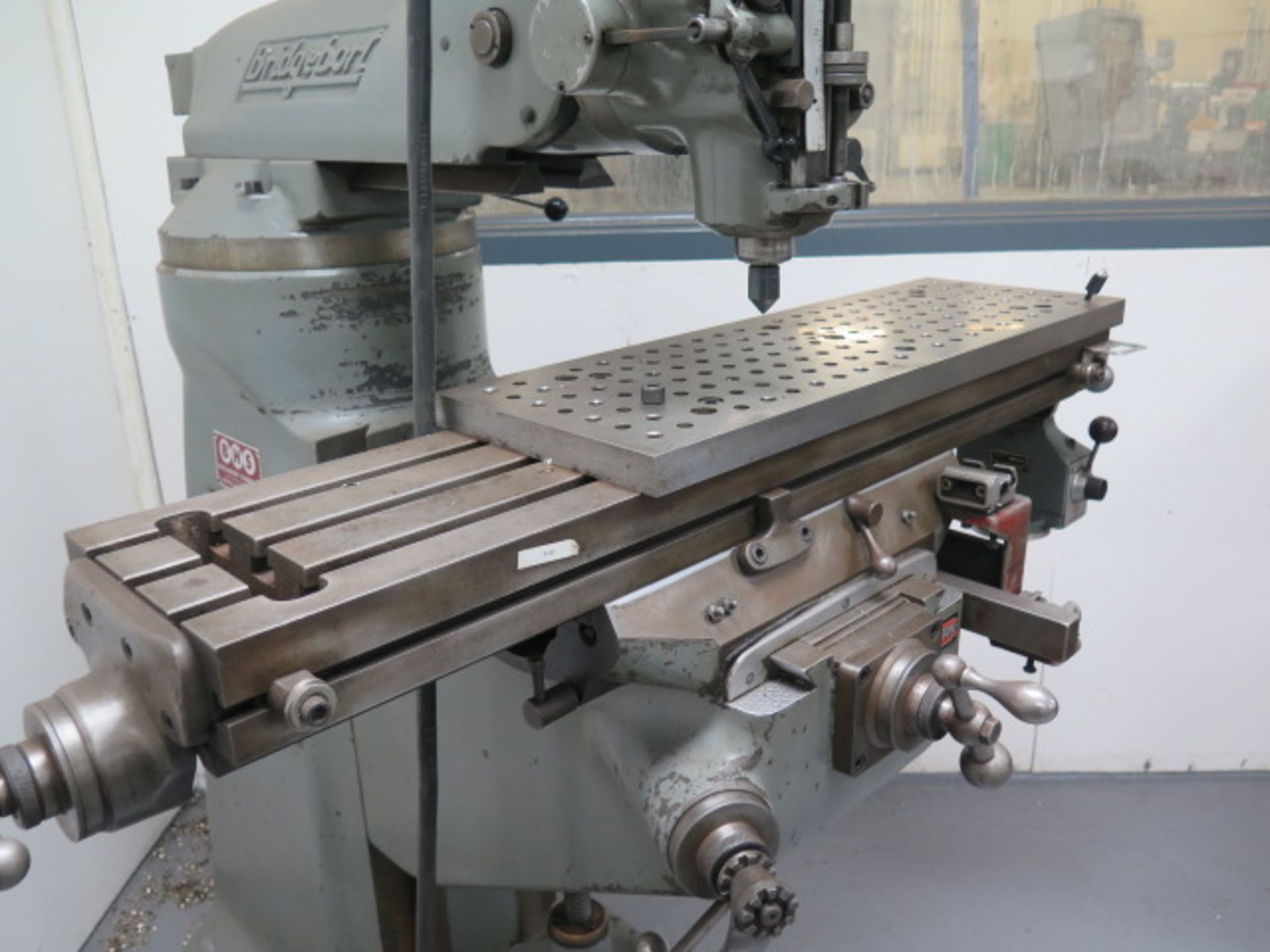 Bridgeport Vertical Mill s/n 128895 w/ 1.5Hp Motor, 60-4200 Dial Change RPM, Chrome Ways, 9” x 42” - Image 4 of 5