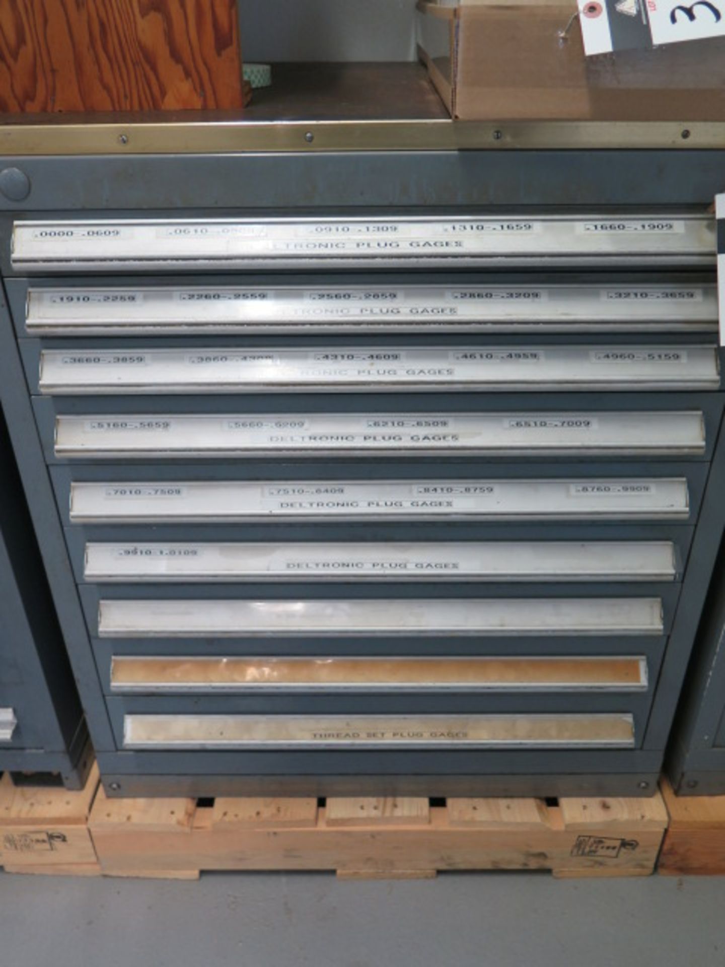 9-Drawer Tooling Cabinet w/ Deltronic Gage Pins