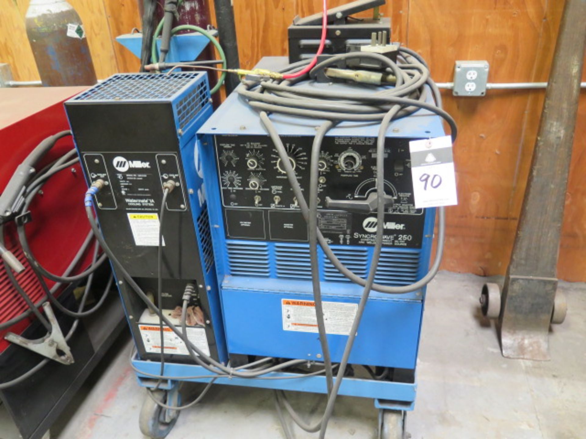 Miller Syncrowave 250 CC-AC/DC Arc Welding Power Source s/n KD474664 w/ Miller Coolmate 1A Cooling