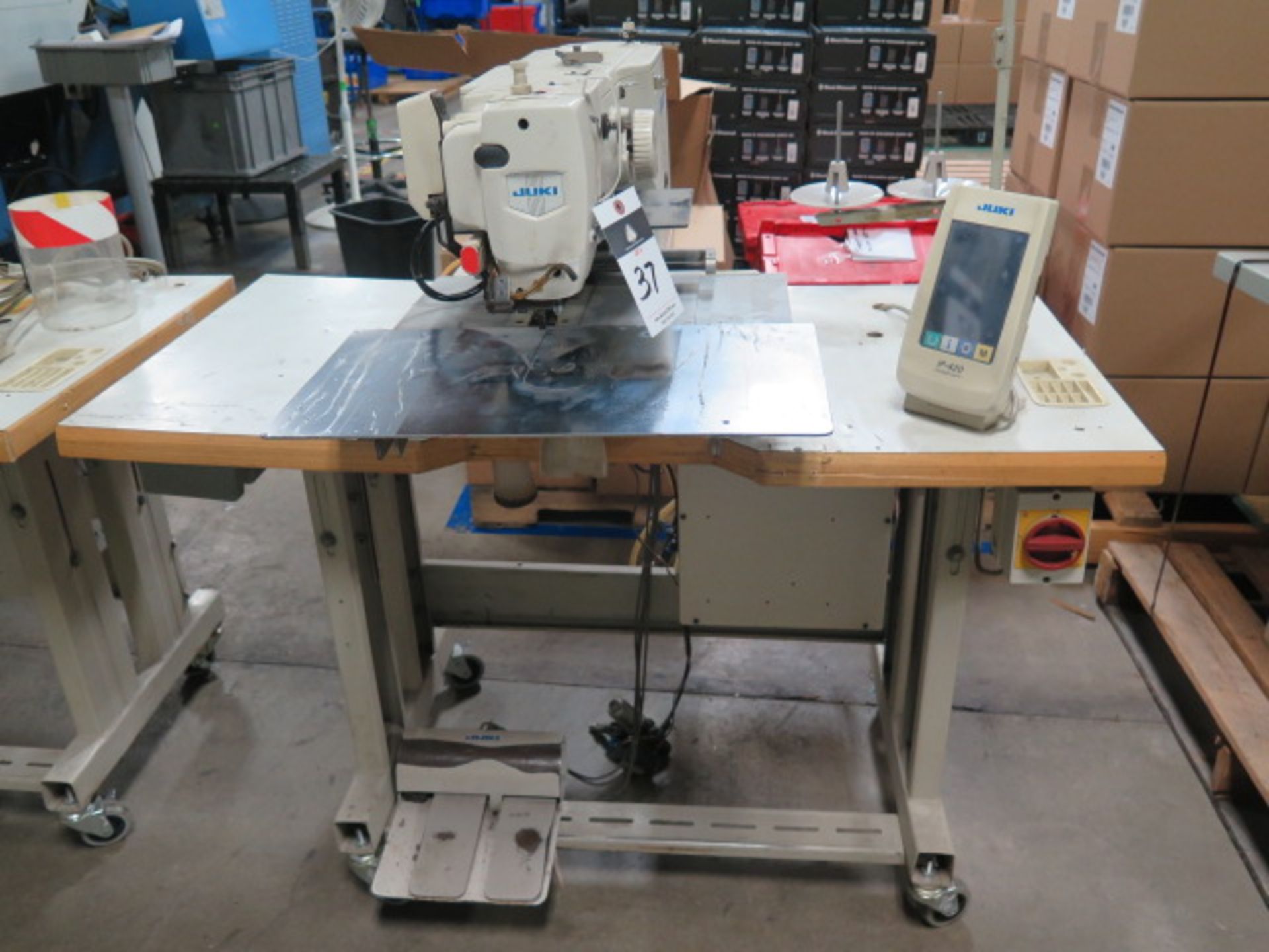 Juki AMS-210EN Industrial Sewing Machine s/n 2A3DF00034 w/ Juki IP-420 Controls, SOLD AS IS