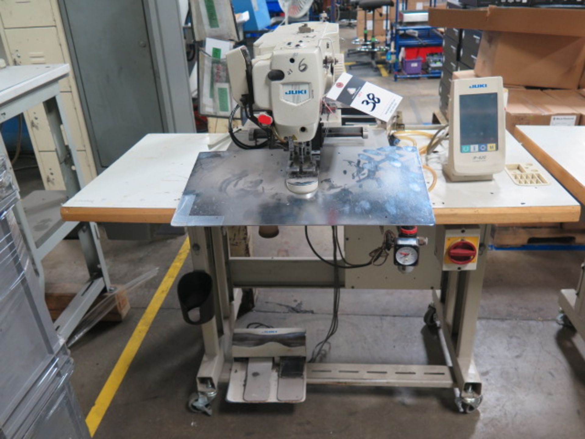 Juki AMS-210EN Industrial Sewing Machine s/n 2A3DF00037 w/ Juki IP-420 Controls, SOLD AS IS