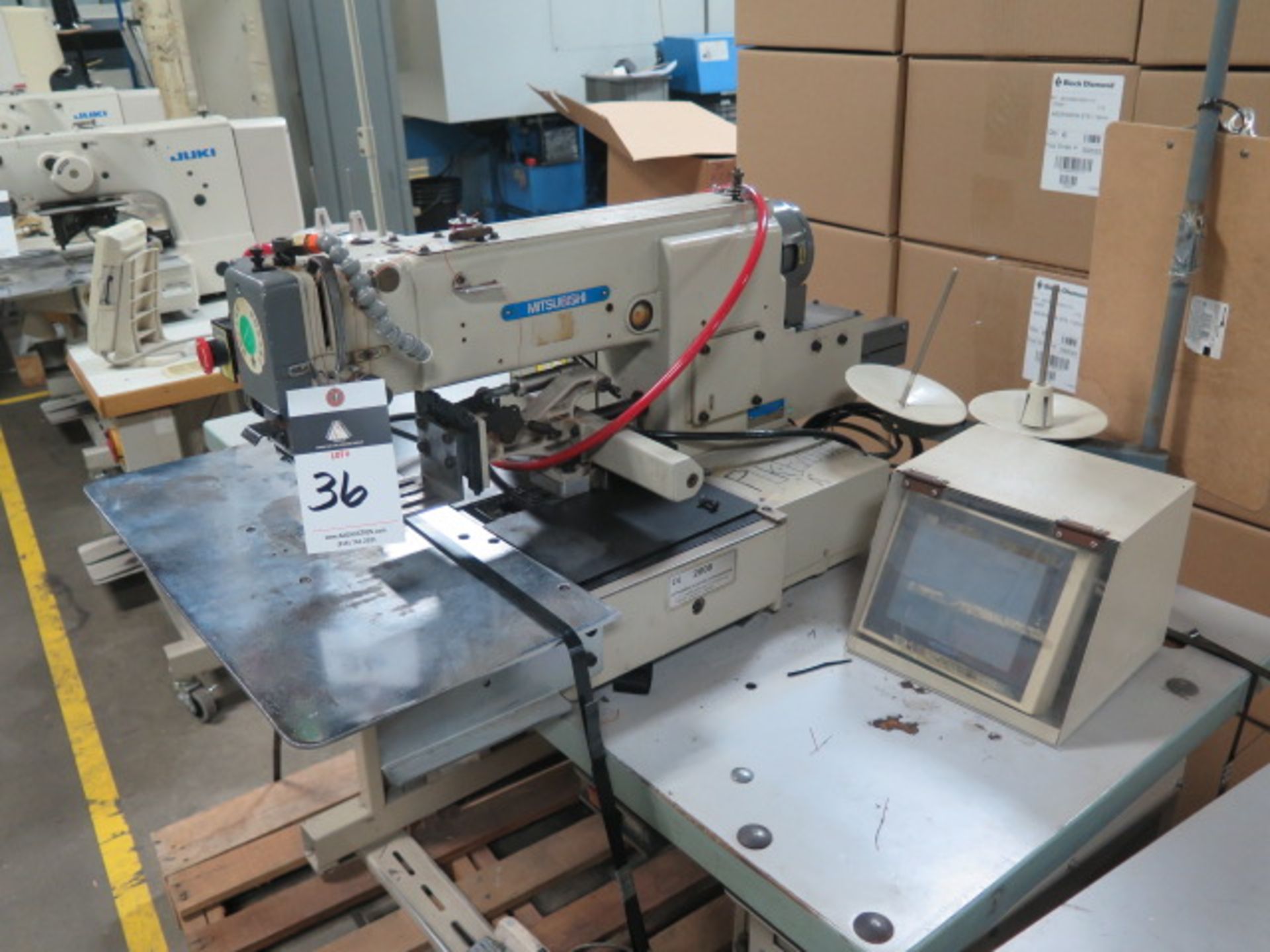 2008 Mitsubishi PLK-E2010R Industrial Sewing Machine s/n 853800 w/ Mits Touch Screen, SOLD AS IS - Image 2 of 10