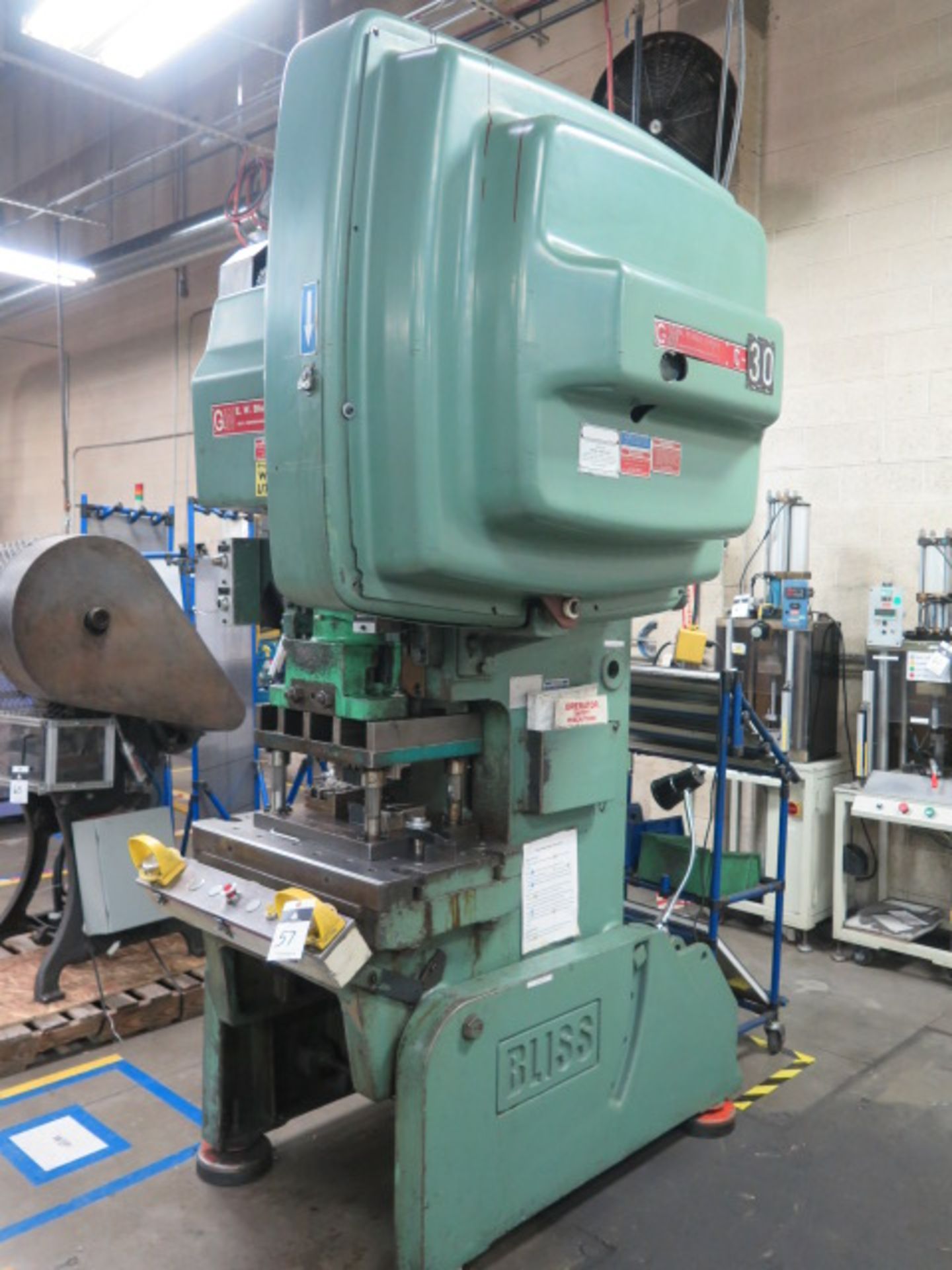 Bliss C-30 30 Ton OBI Stamping Press s/n H69939 w/ Data Instruments, WPC Wintriss, SOLD AS IS - Image 3 of 11