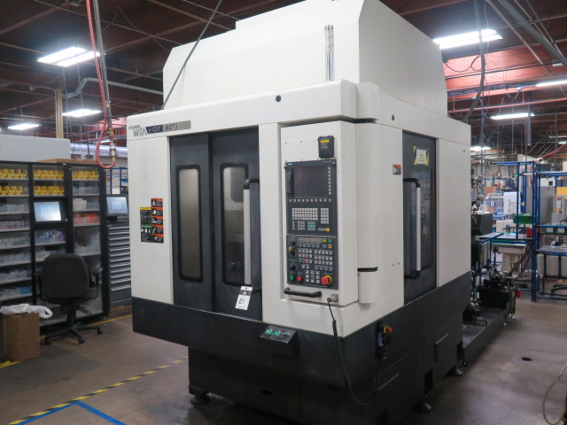 2013 Hyundai WiA i-Cut 380 TDi 4-Axis 2-Pallet CNC VMC s/n G3785-0161 w/ Siemens Contr, SOLD AS IS