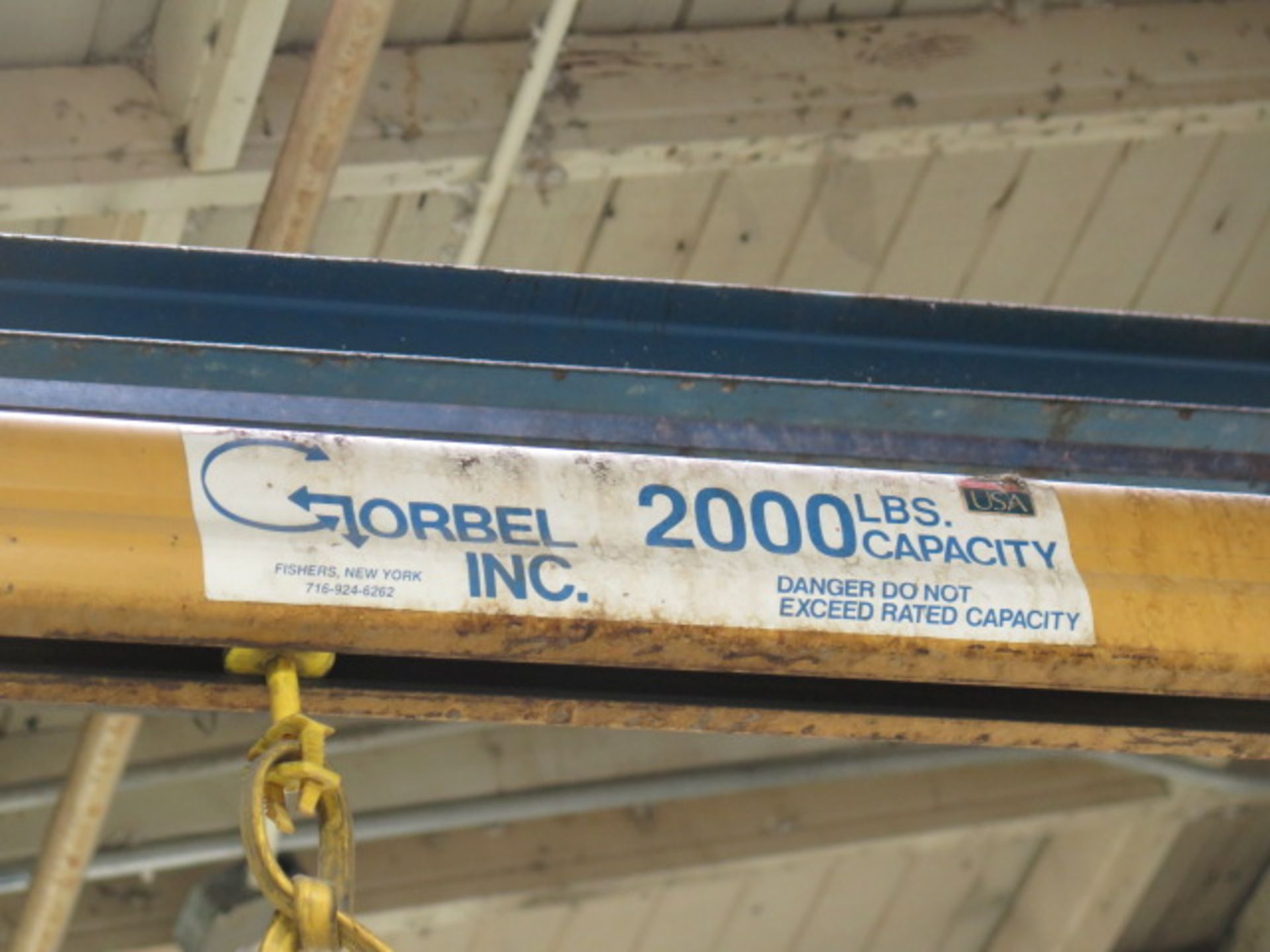 Gorbel 8-Post Free-Standing Gantry System w/ 1 Ton Electric Hoist(SOLD AS-IS - NO WARRANTY) - Image 5 of 8