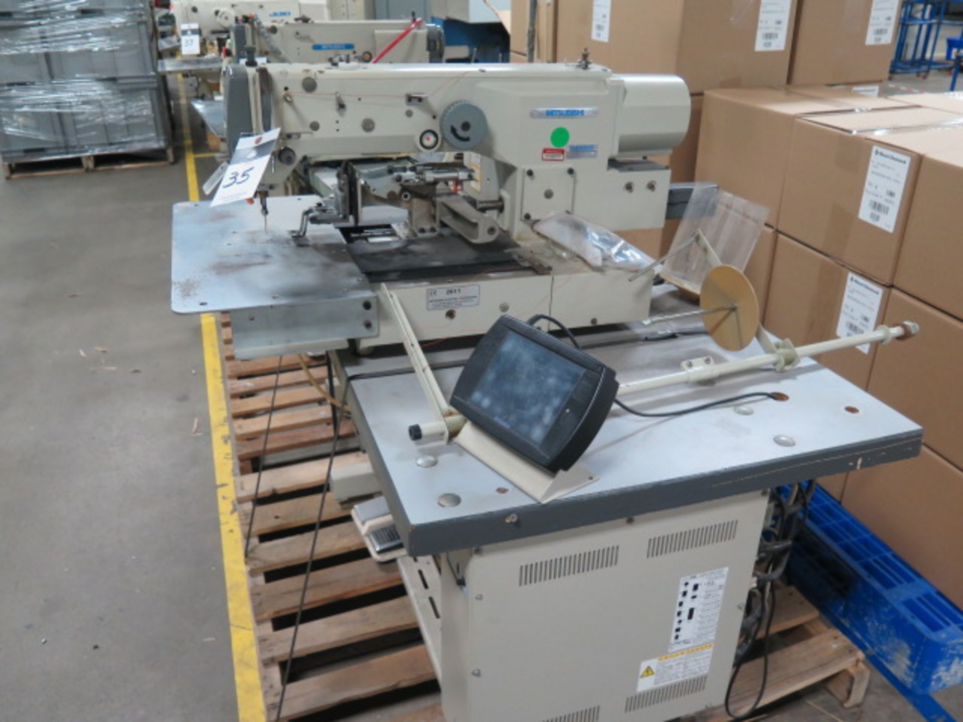 2011 Mitsubishi PLK-G2010R Industrial Sewing Machine s/n 111157 w/ Mits Touch Screen, SOLD AS IS - Image 2 of 11