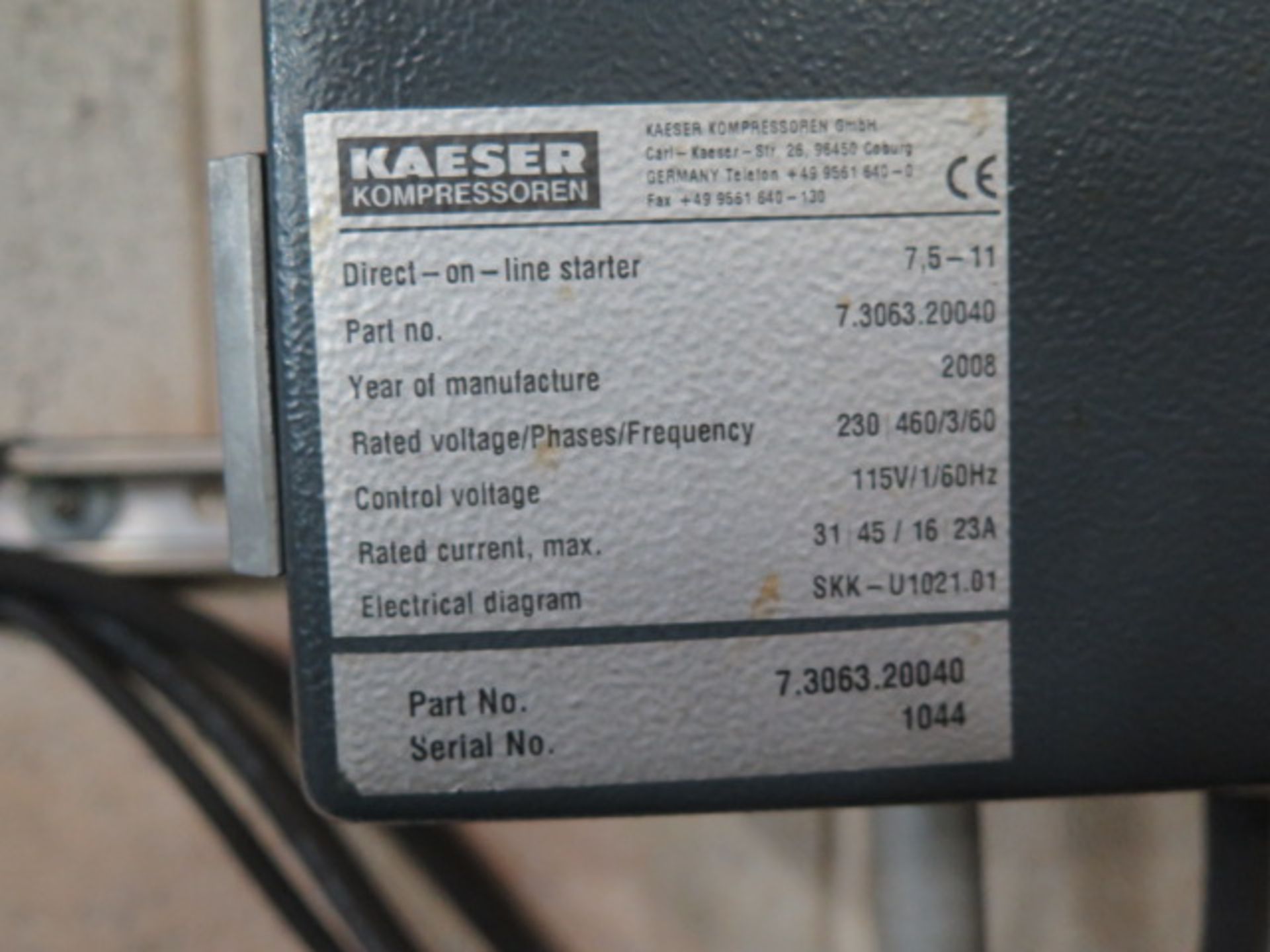 2008 Kaeser SFC227 Nitrogen Generation System w/ Kaeser Rotary Compressor, Booster Comp, SOLD AS IS - Image 13 of 15