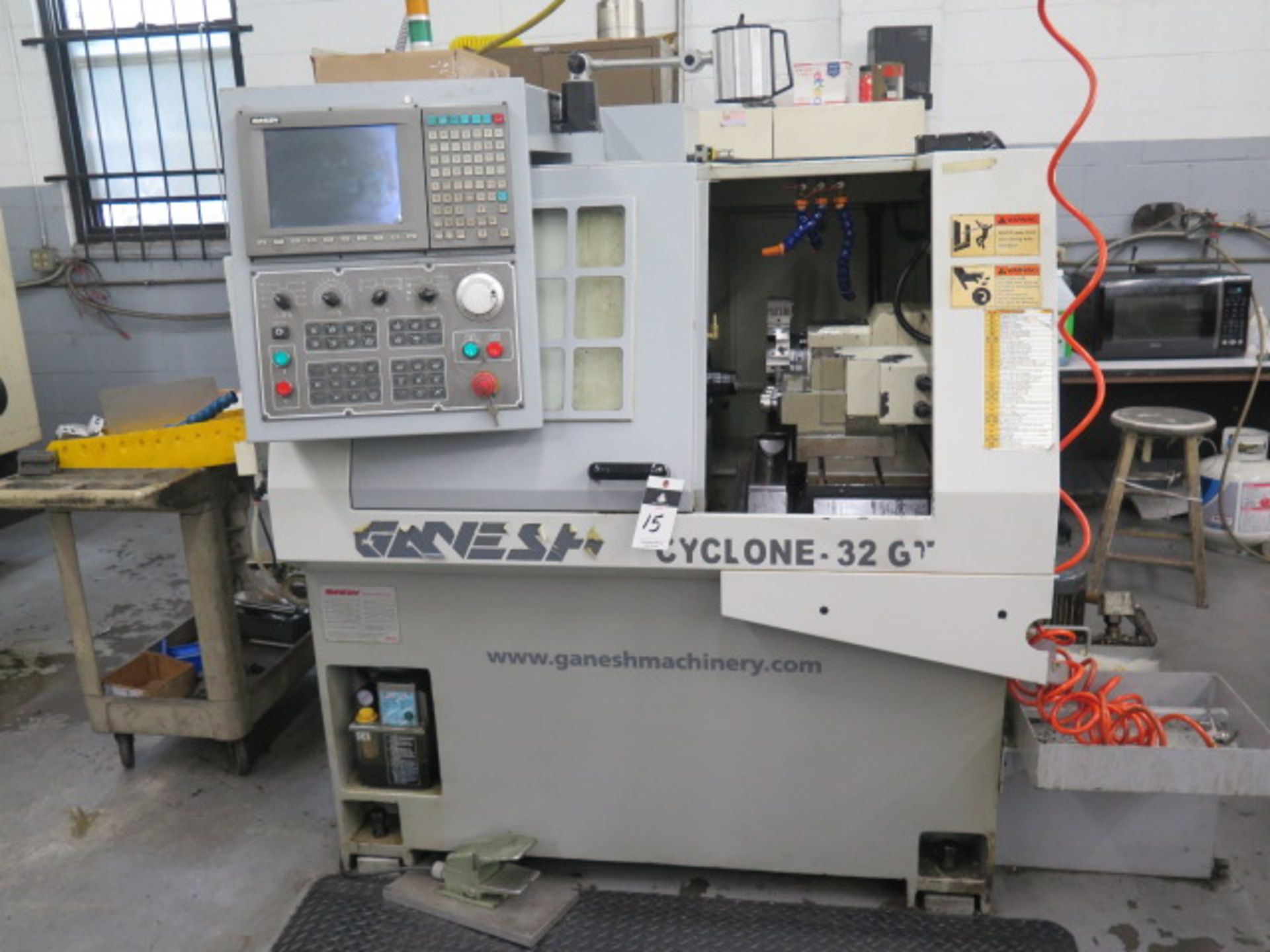 2010 Ganesh Cyclone-32GT CNC Cross Slide Turning Center s/n CS991101 w/ Ganesh Controls, 8-Station T