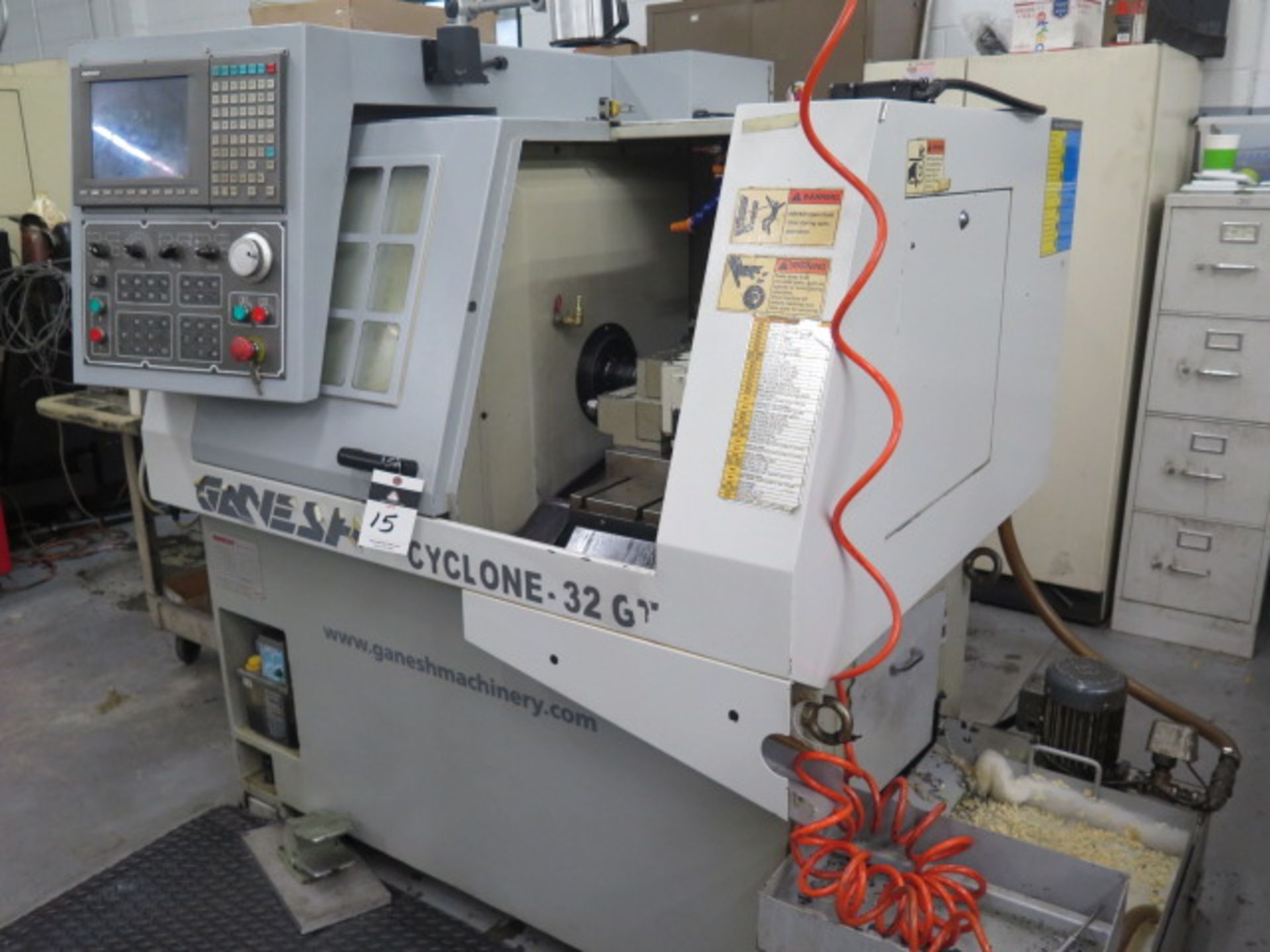 2010 Ganesh Cyclone-32GT CNC Cross Slide Turning Center s/n CS991101 w/ Ganesh Controls, 8-Station T - Image 2 of 16