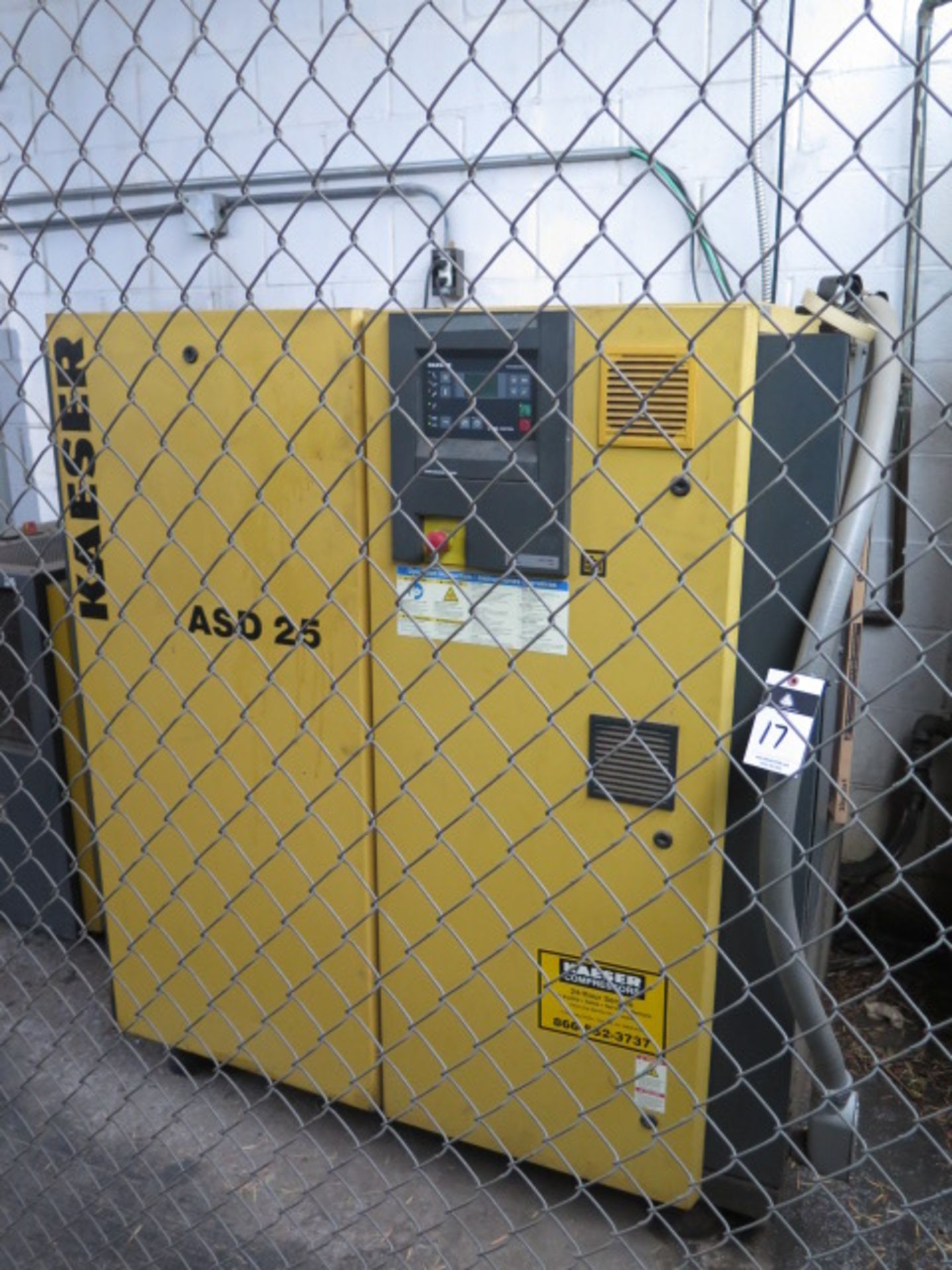 2005 Kaeser ASD25 25Hp Rotary Air Compressor s/n 1015 w/ Kaeser Sigma Digital Controls, 115 CFM @ - Image 2 of 9