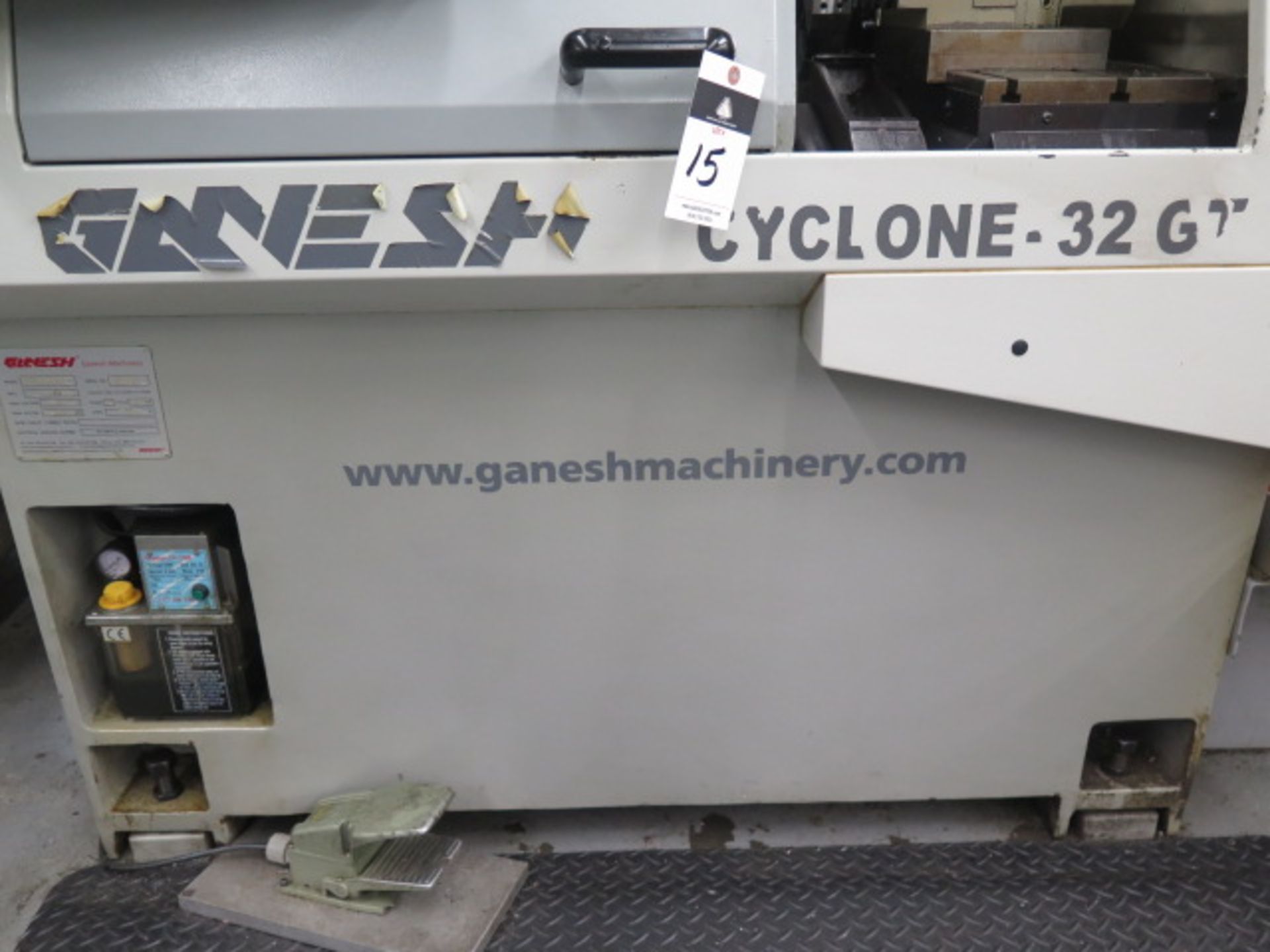 2010 Ganesh Cyclone-32GT CNC Cross Slide Turning Center s/n CS991101 w/ Ganesh Controls, 8-Station T - Image 4 of 16