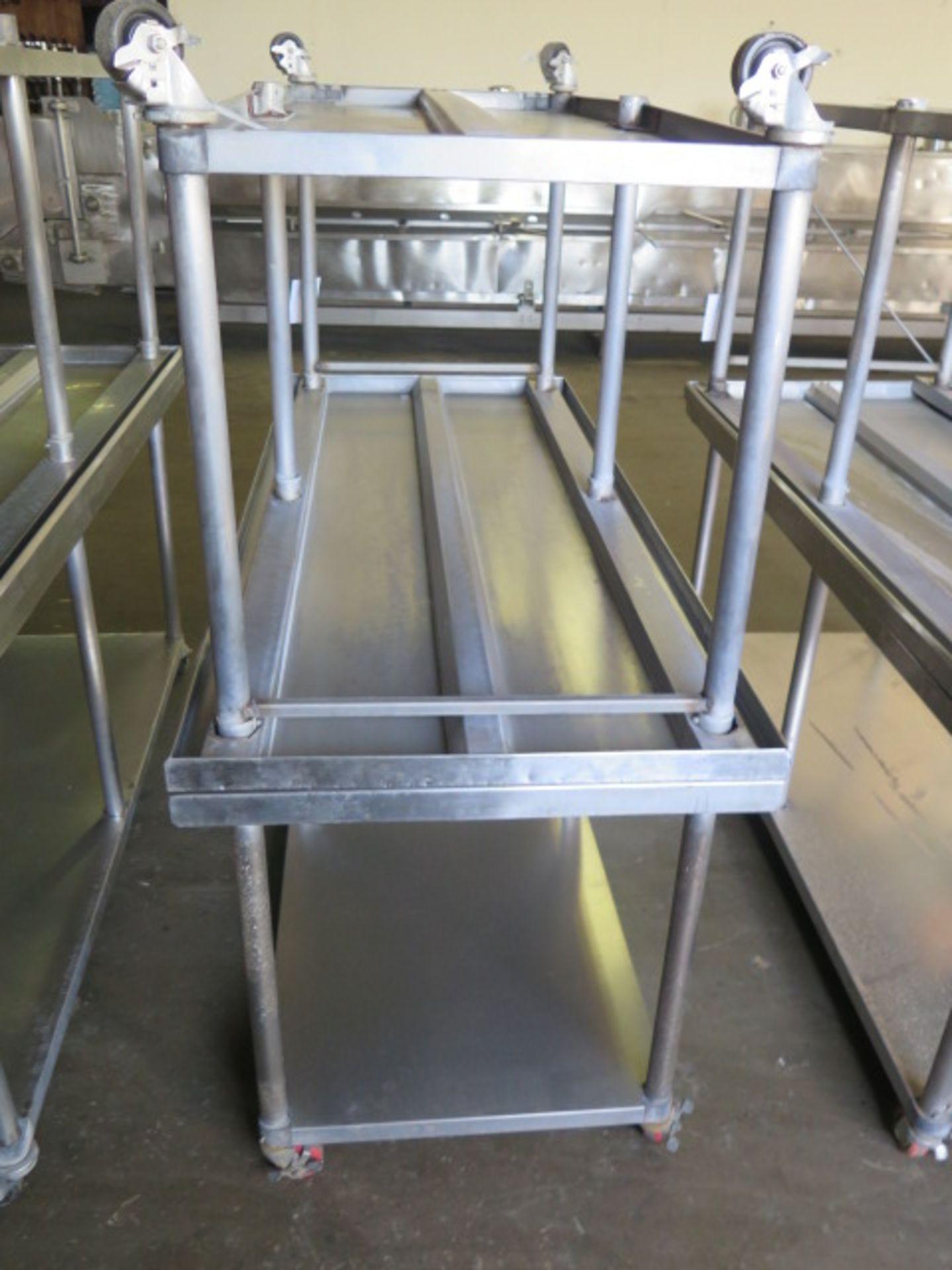30” x 72” Rolling Stainless Steel Tables (2) - Image 2 of 3