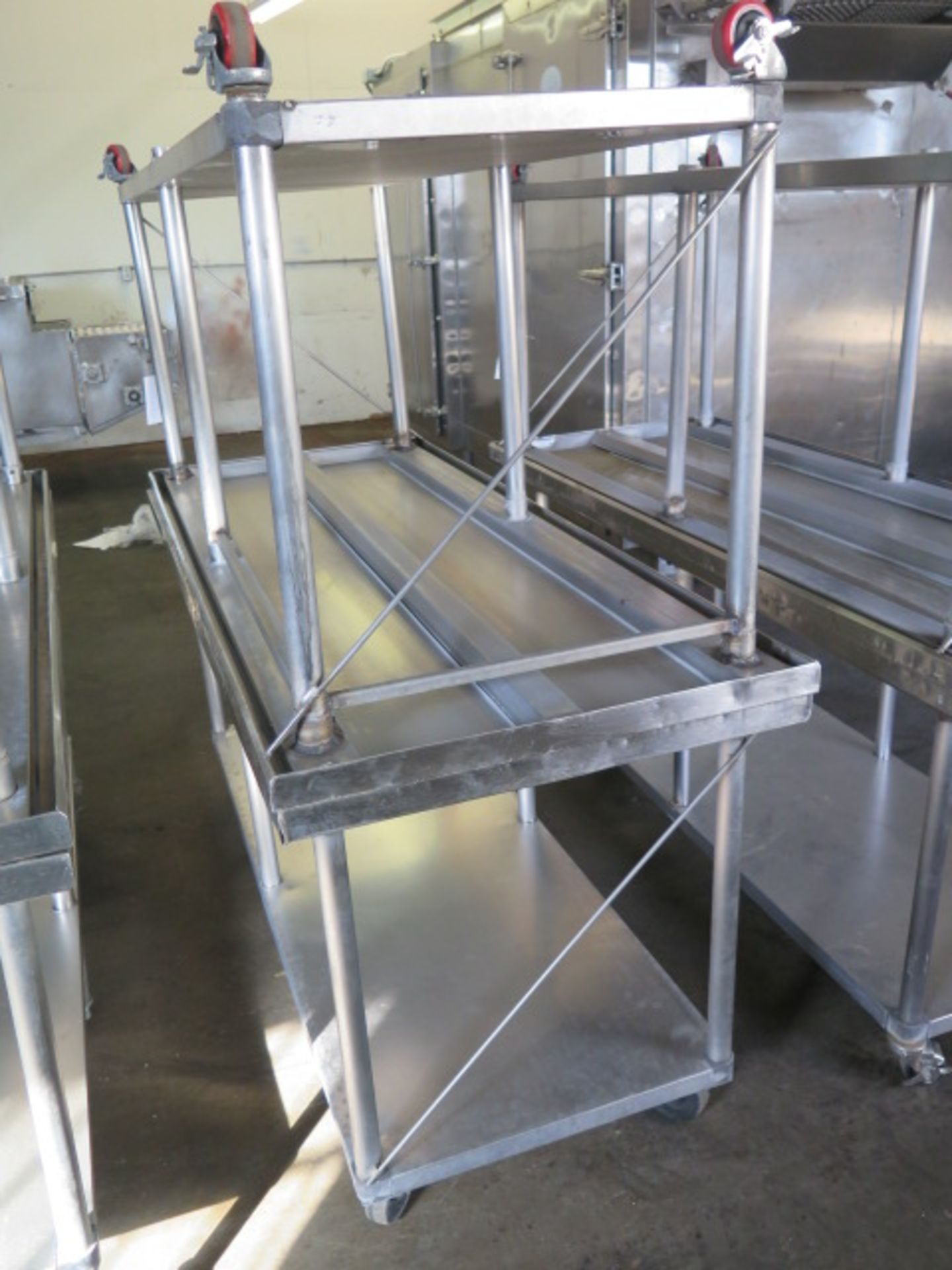 30” x 72” Rolling Stainless Steel Tables (2) - Image 2 of 3