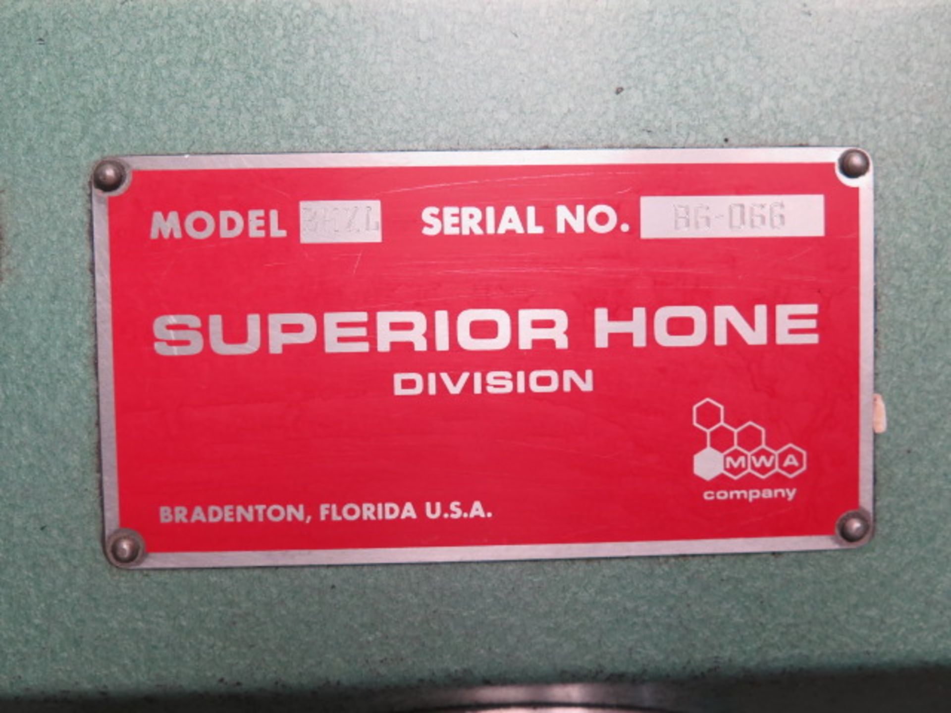 Superior Hone mdl. BHXL Bench Model Honing Machine s/n 86-066 w/ 500-1850 Adjustable RPM, Coolanf, - Image 7 of 7